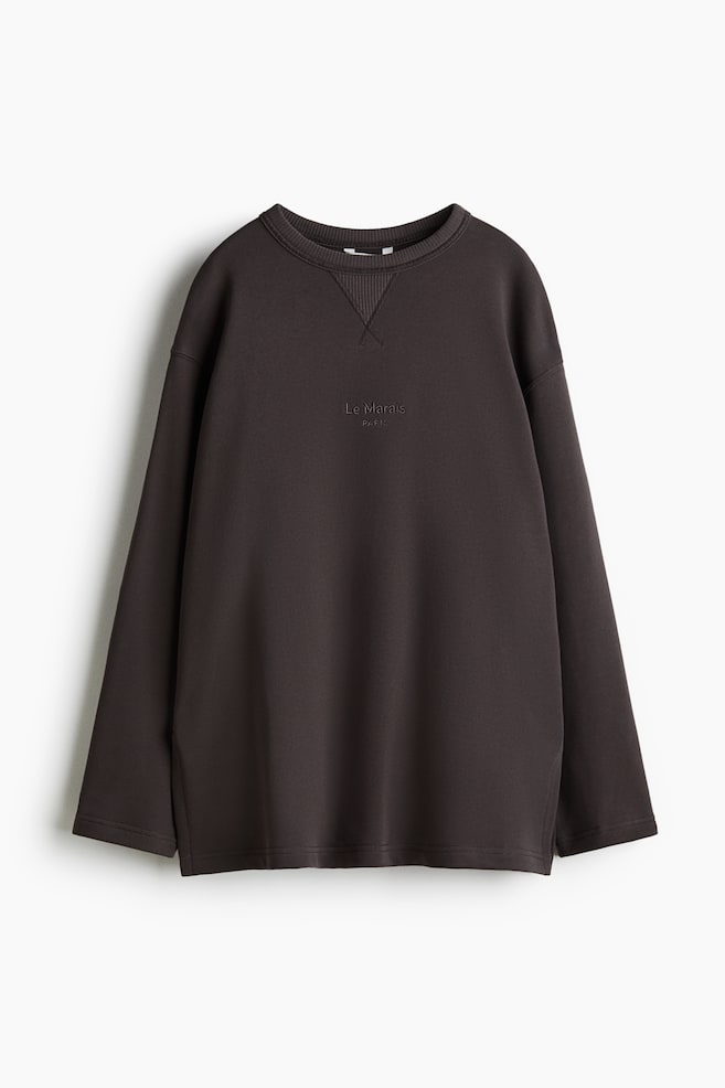Sweatshirt mit Textmotiv - Dunkelgrau/Le Marais/Hellgelb/Atelier/Weinrot/Les Parisiens - 1