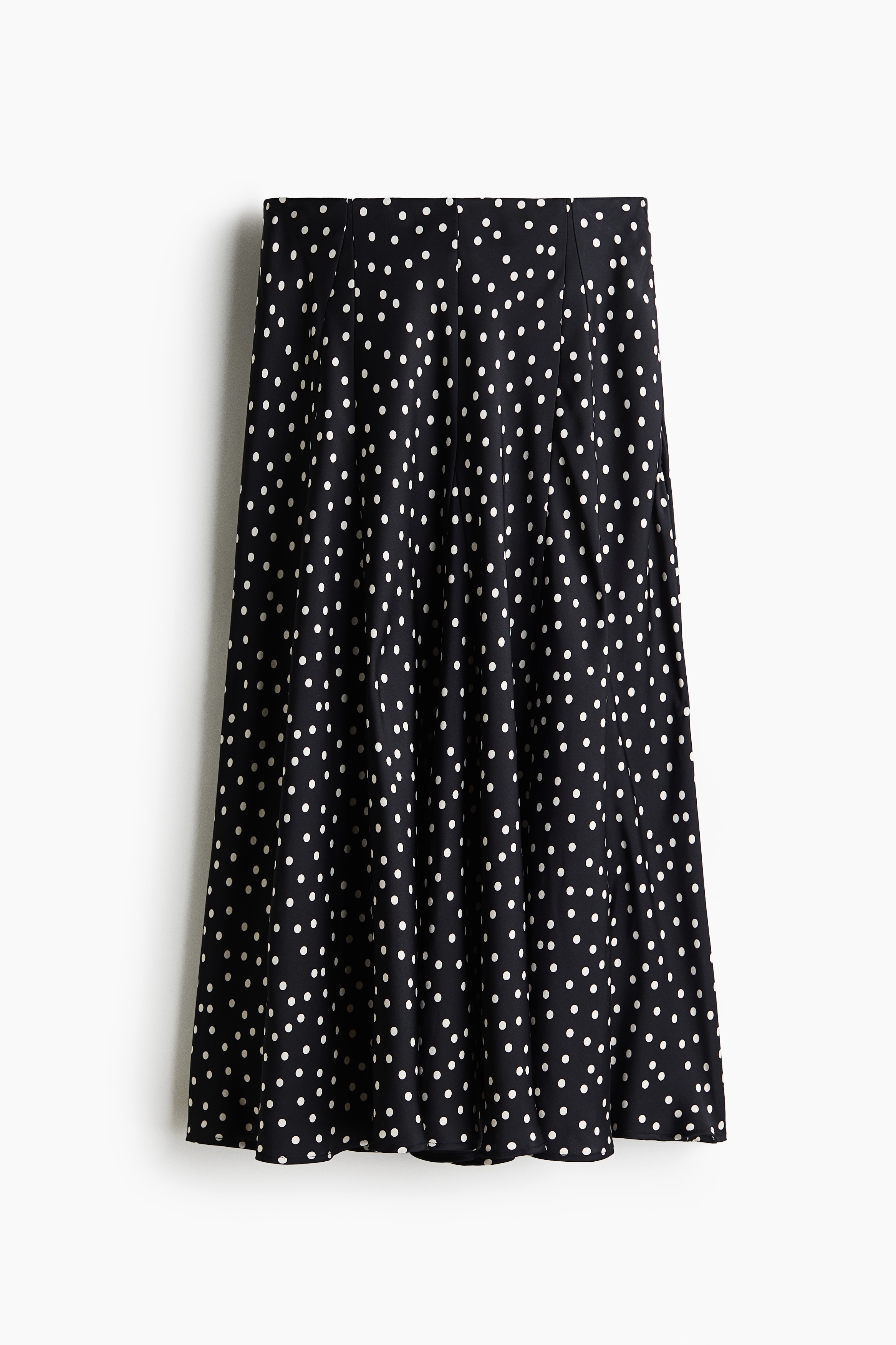 Godet-pleated A-line skirt