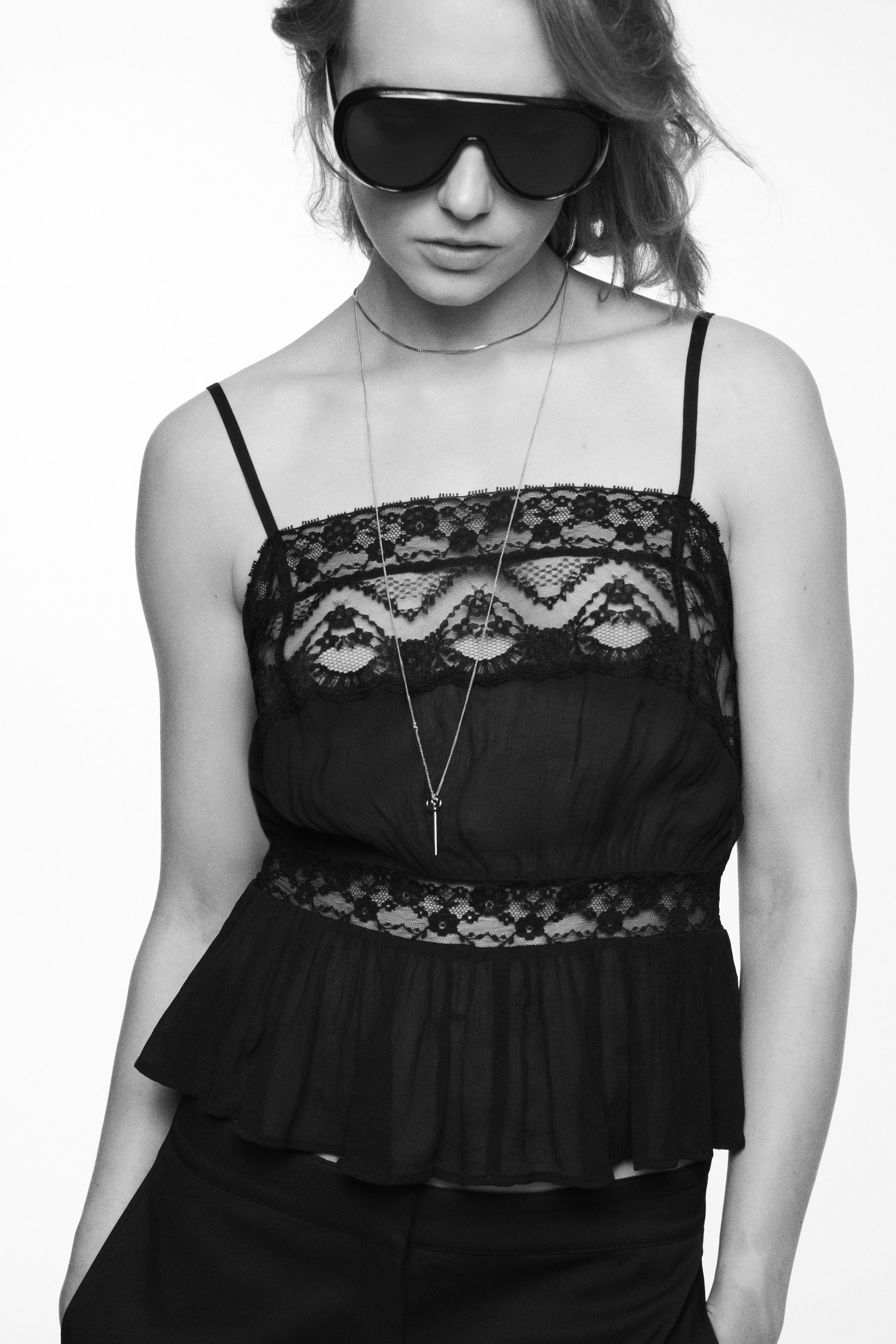 Lace-Detail Camisole Top