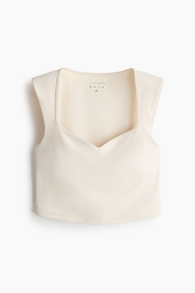 Sports vest top with SculptMove™ - Ivory/Black/Candy pink - 1