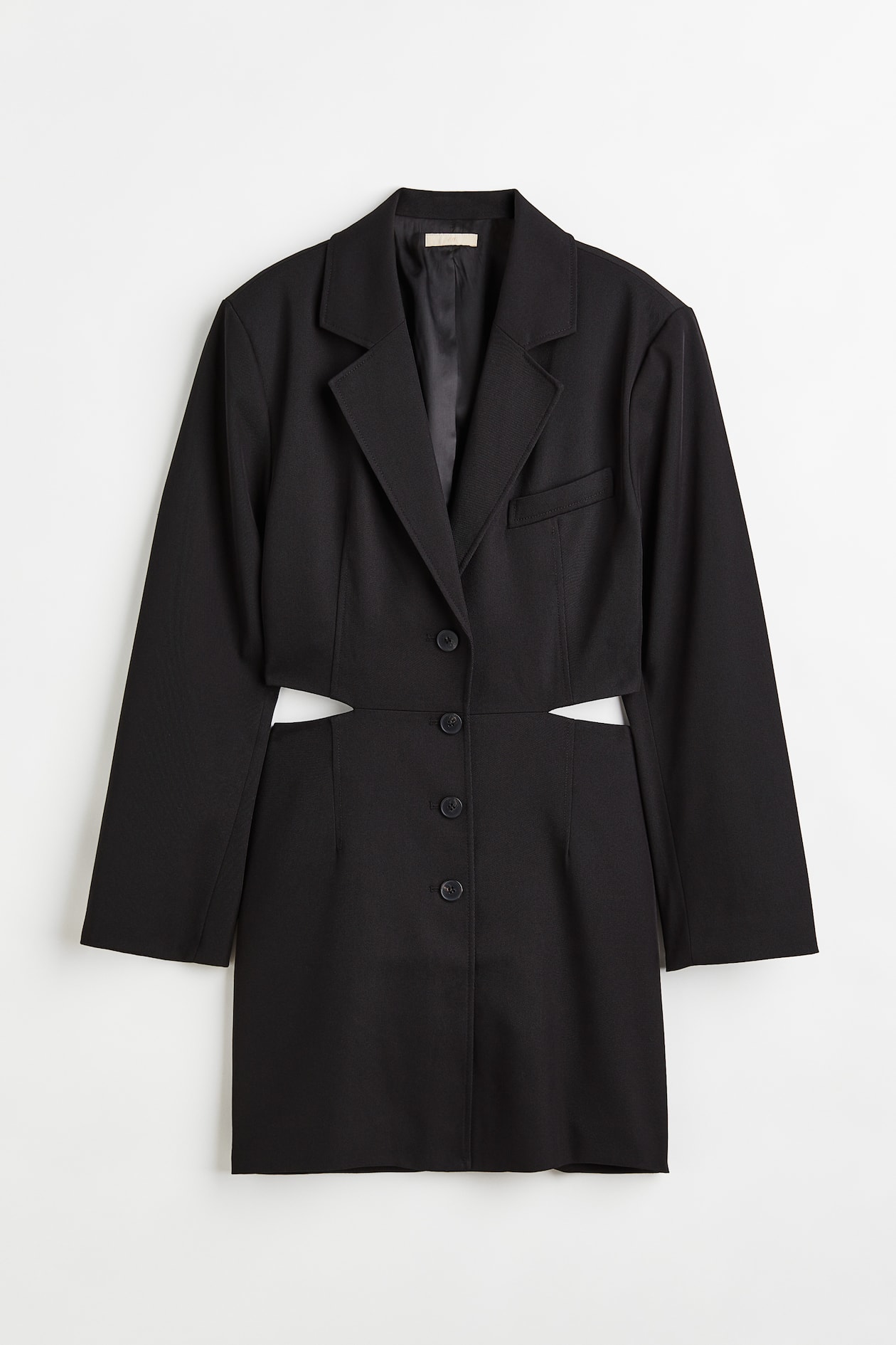 Women's Black Cut-out blazer dress | H&M GB Women's Black Cut-out blazer dress | H&M GB