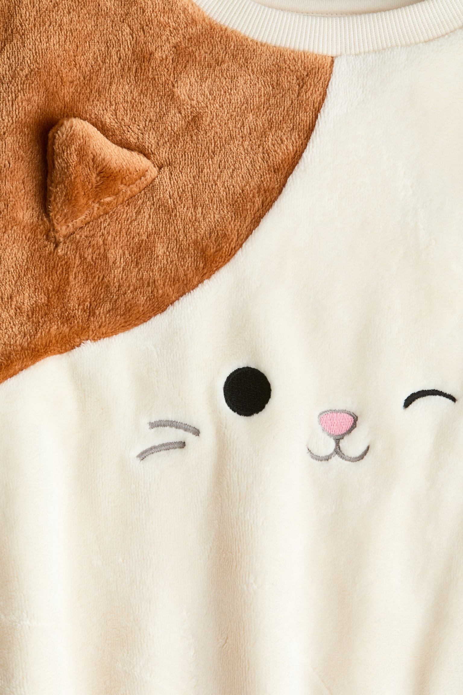Motif-detail pile sweatshirt - Light beige/Squishmallows/White/Cinnamoroll/White/Hello Kitty - 2