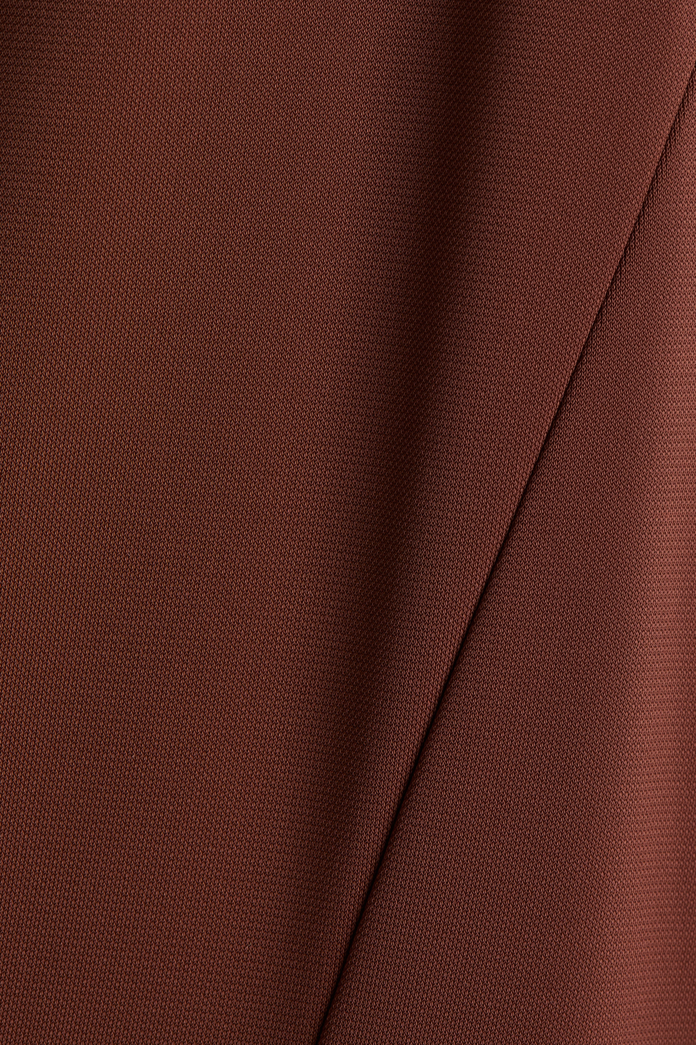 h&m linen blend knot detail dress Women's Rust red Knot-Detail Draped Dress