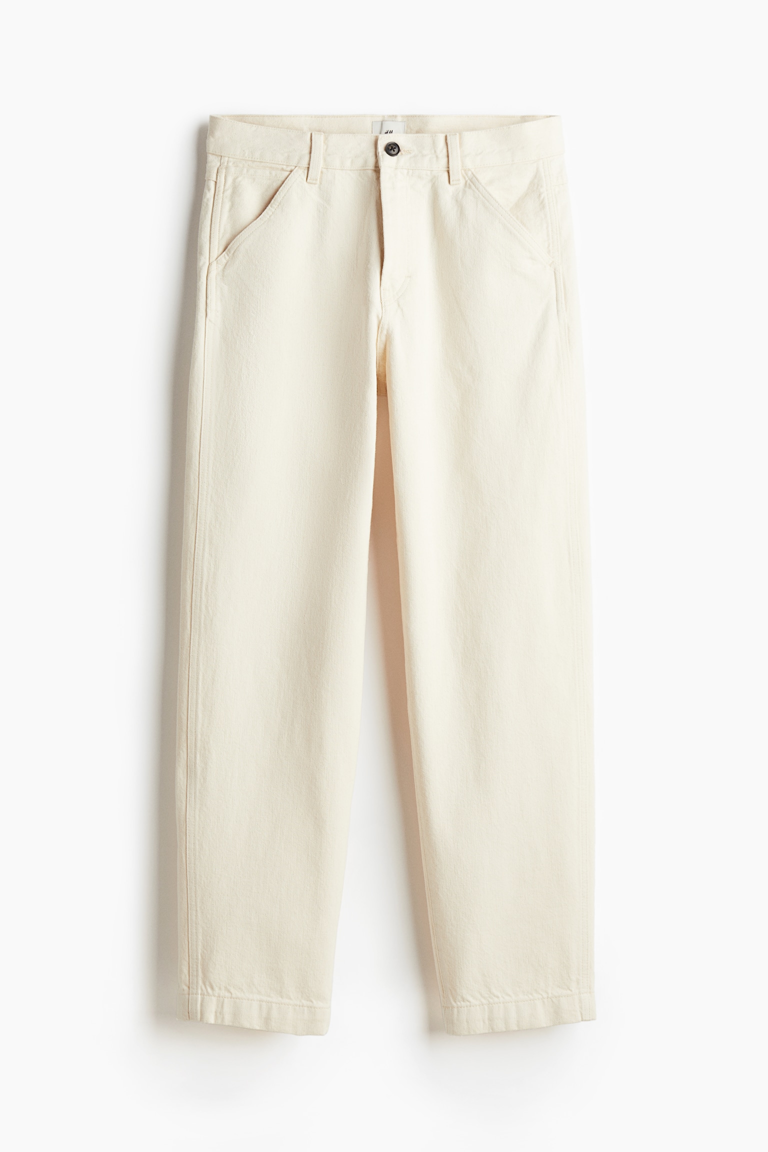 Regular Fit Worker Pants - Cream/Navy blue/Khaki green - 2