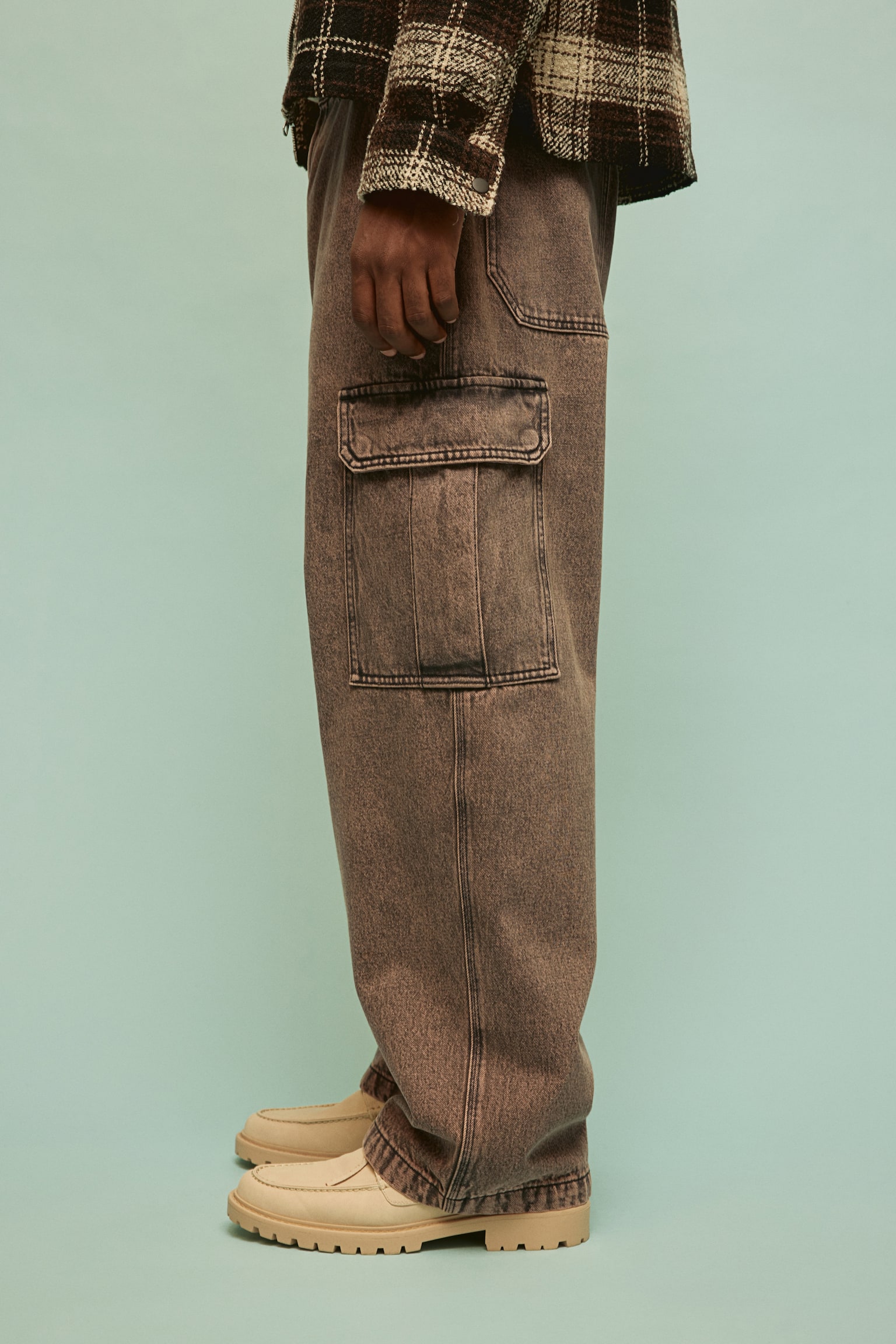 Baggy Cargo Jeans - Denim brown/Denim grey/Denim blue/Black/Beige/Dark blue/Denim blue - 6