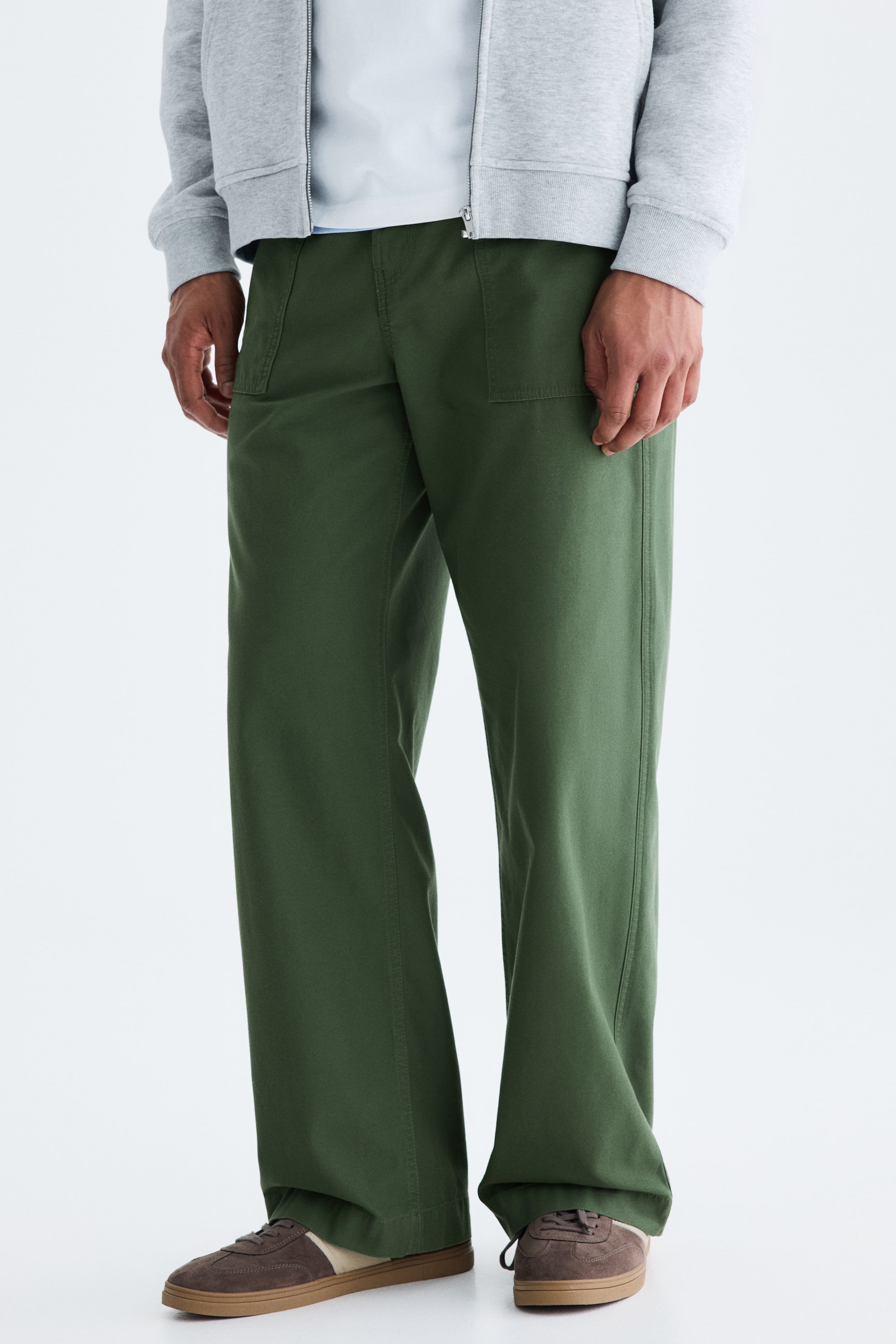 Pantalon décontracté en sergé