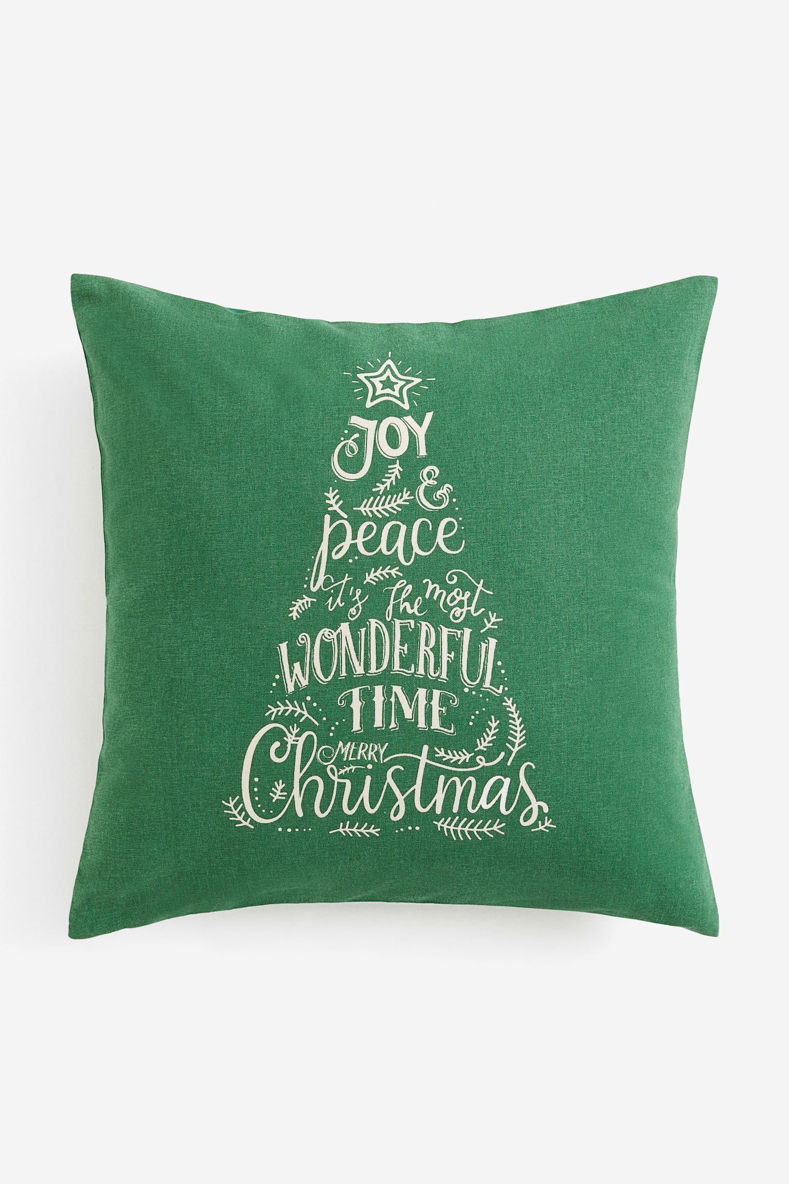 Housse de coussin avec texte - Vert/Christmas - 1