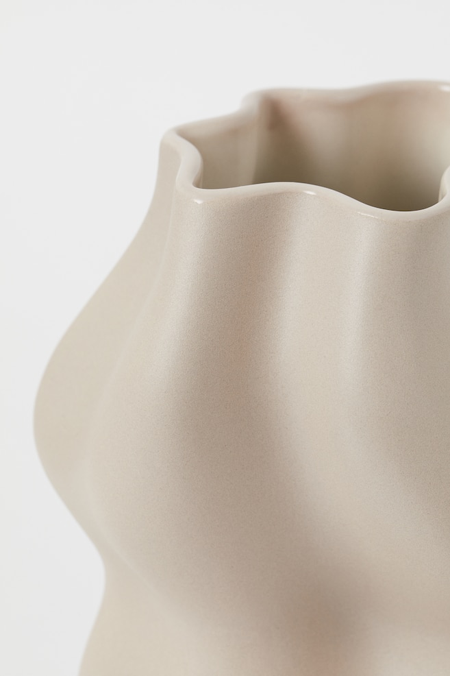 Large ceramic vase - Natural white - 3