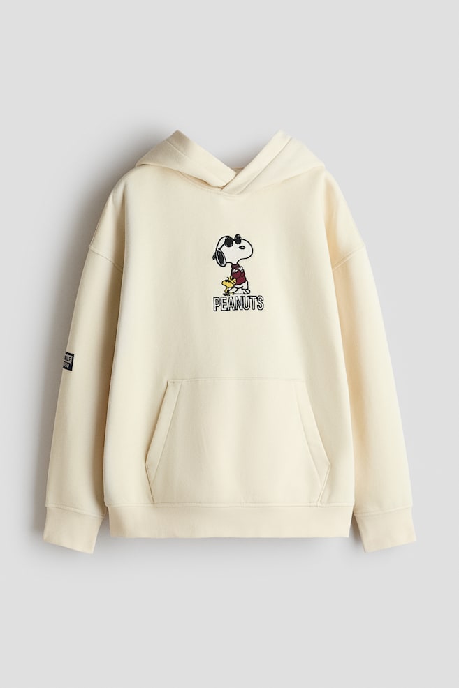 Brushed-Inside Printed Hoodie - Cream/Snoopy/Turquoise/SmileyWorld®/Turquoise/SpongeBob/Dark turquoise/Fortnite - 1
