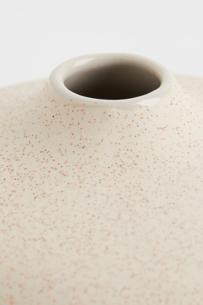 Small stoneware vase - Light beige/Patterned/Light beige/Patterned/Light beige/Patterned/Black/dc/dc - 3
