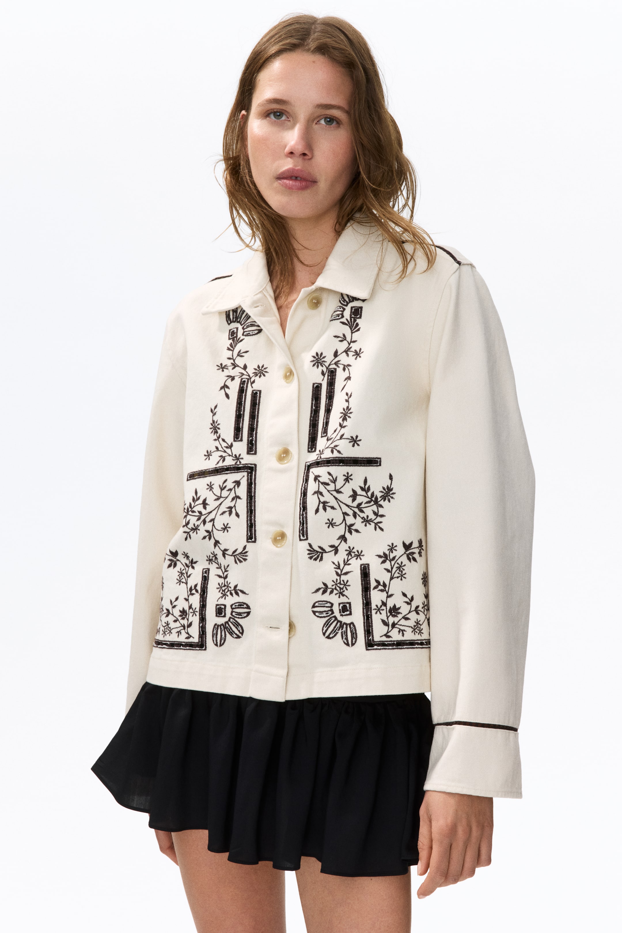 Embroidered Twill Jacket