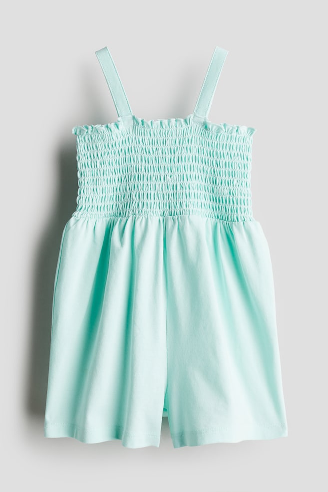 Cotton Jersey Romper Suit - Mint green - 1