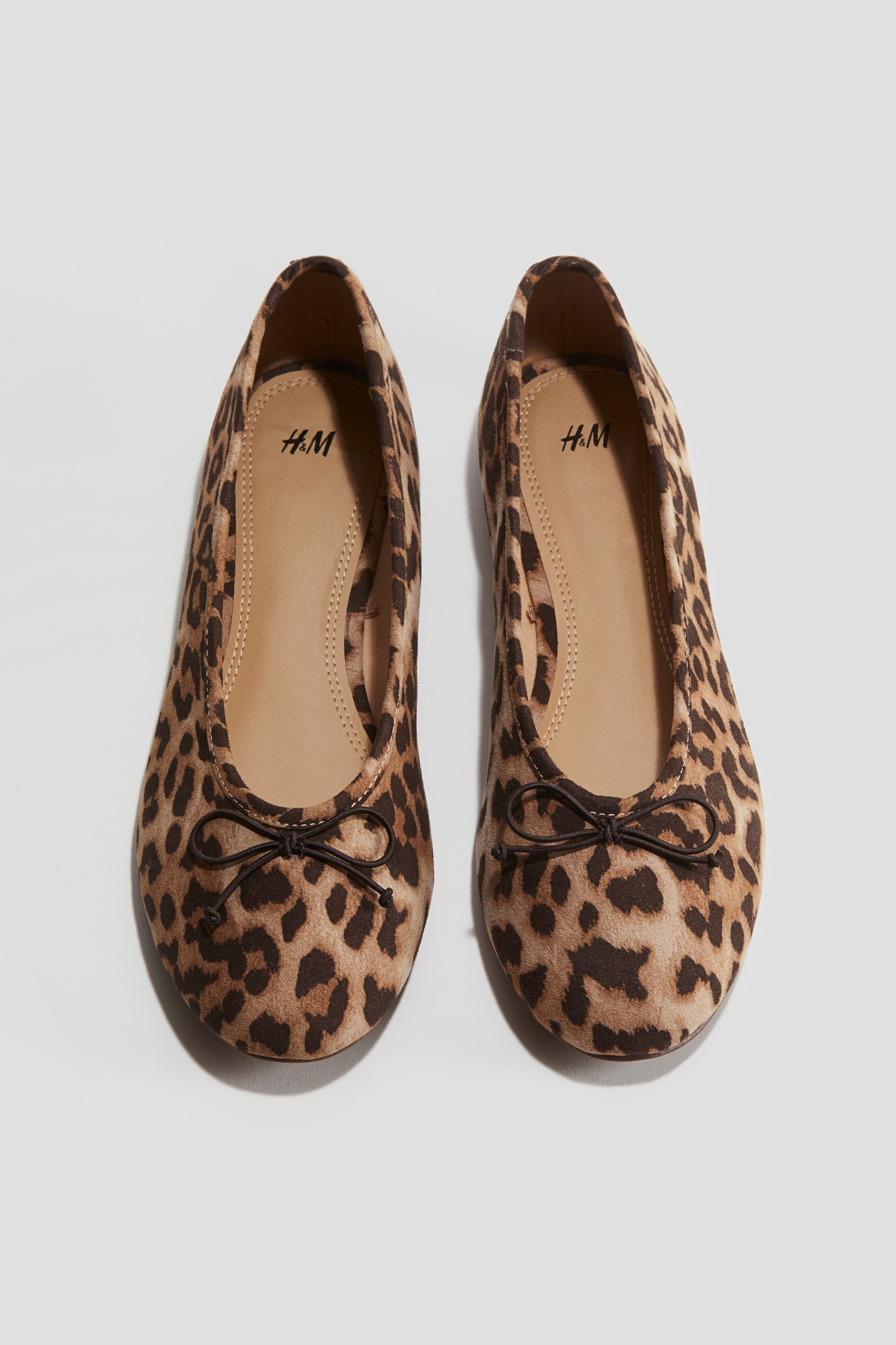 Bow-detail ballet pumps - Beige/Leopard-print/Black - 2