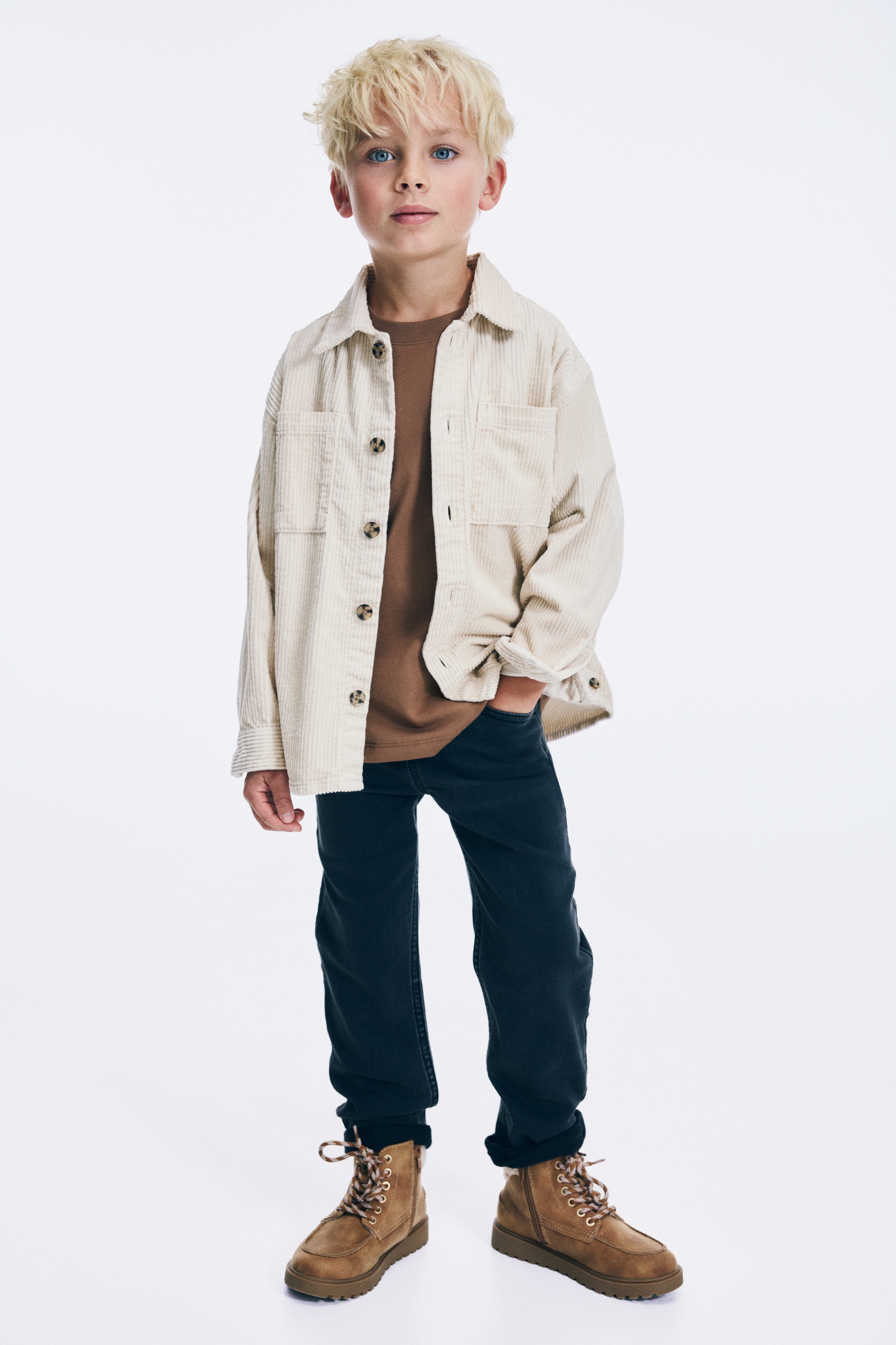 Dark grey Cotton denim joggers - Size: 9-10Y  - H&M