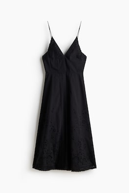 Klänning med broderie anglaise