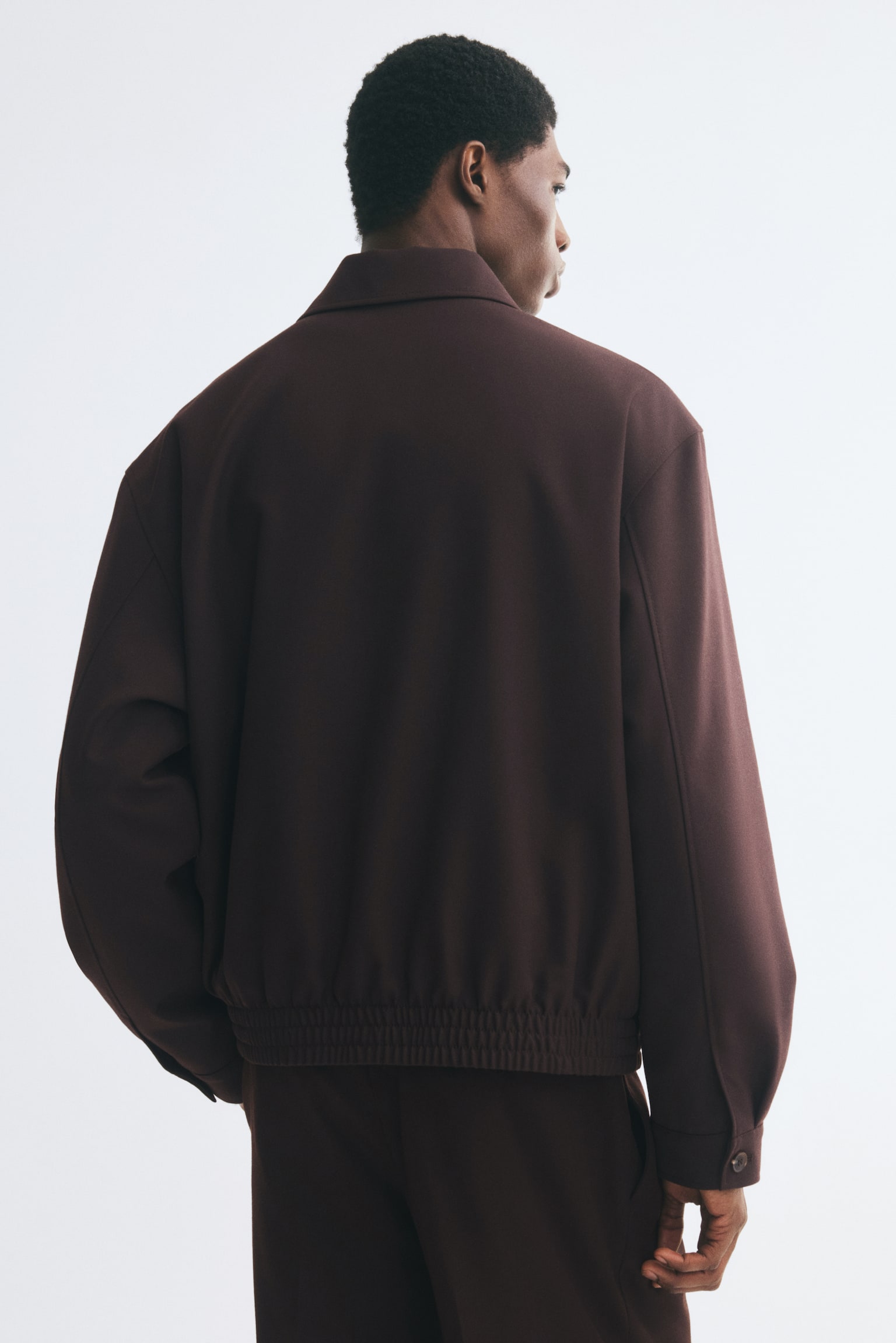 Мужская куртка H&M Jacket with Collar, цвет: Тёмный коричневый — фото 5