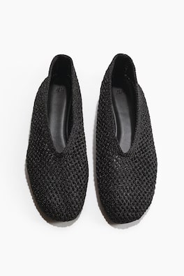 Flätade ballerinaskor