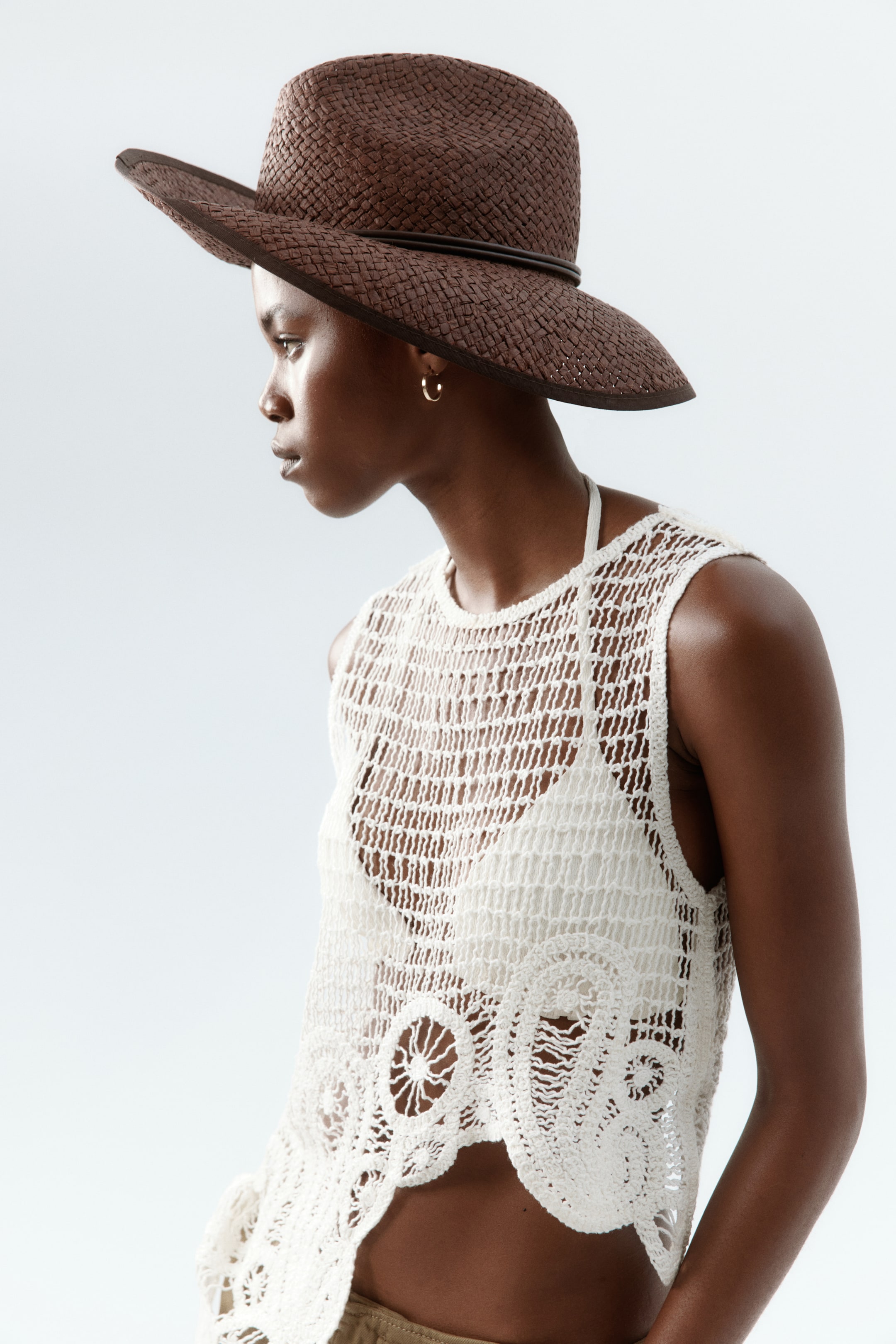 Chapeau de paille fait main
