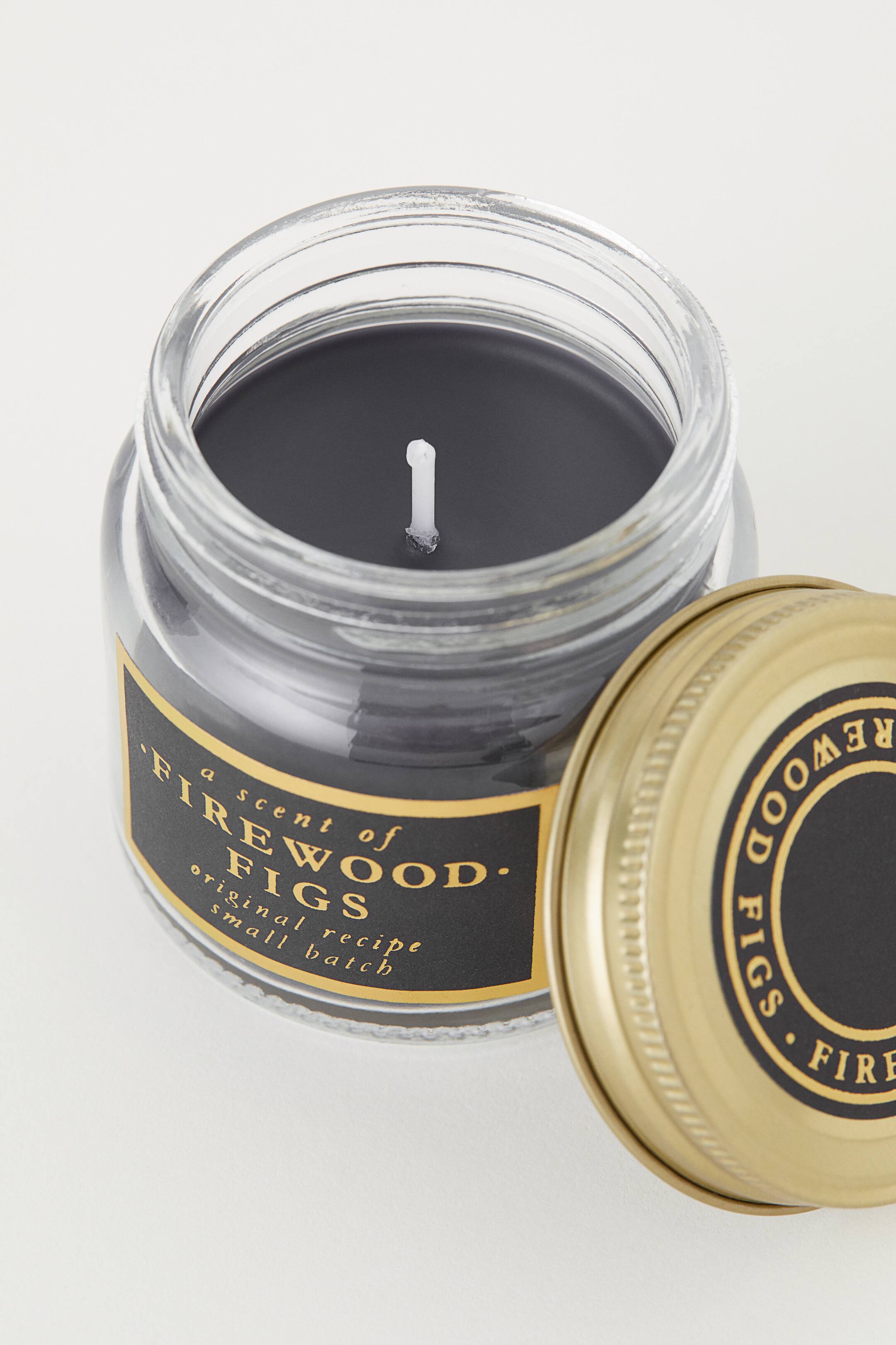 Scented Candle in Glass Holder Black/Firewood Figs Home All H&M US