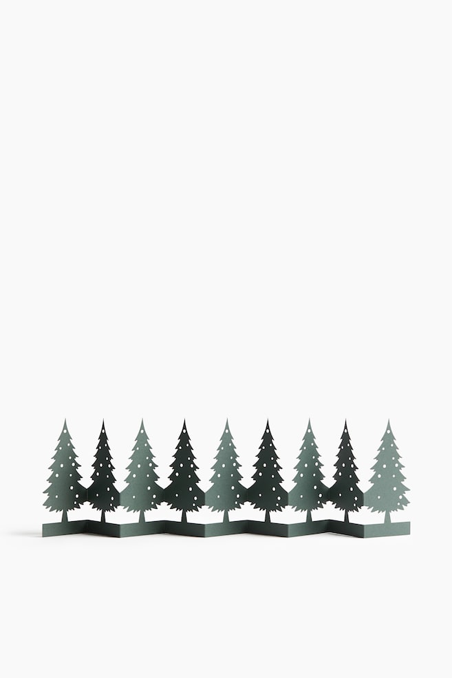 Foldable Christmas Decoration - Dark green/Gold-colored/Cream - 1