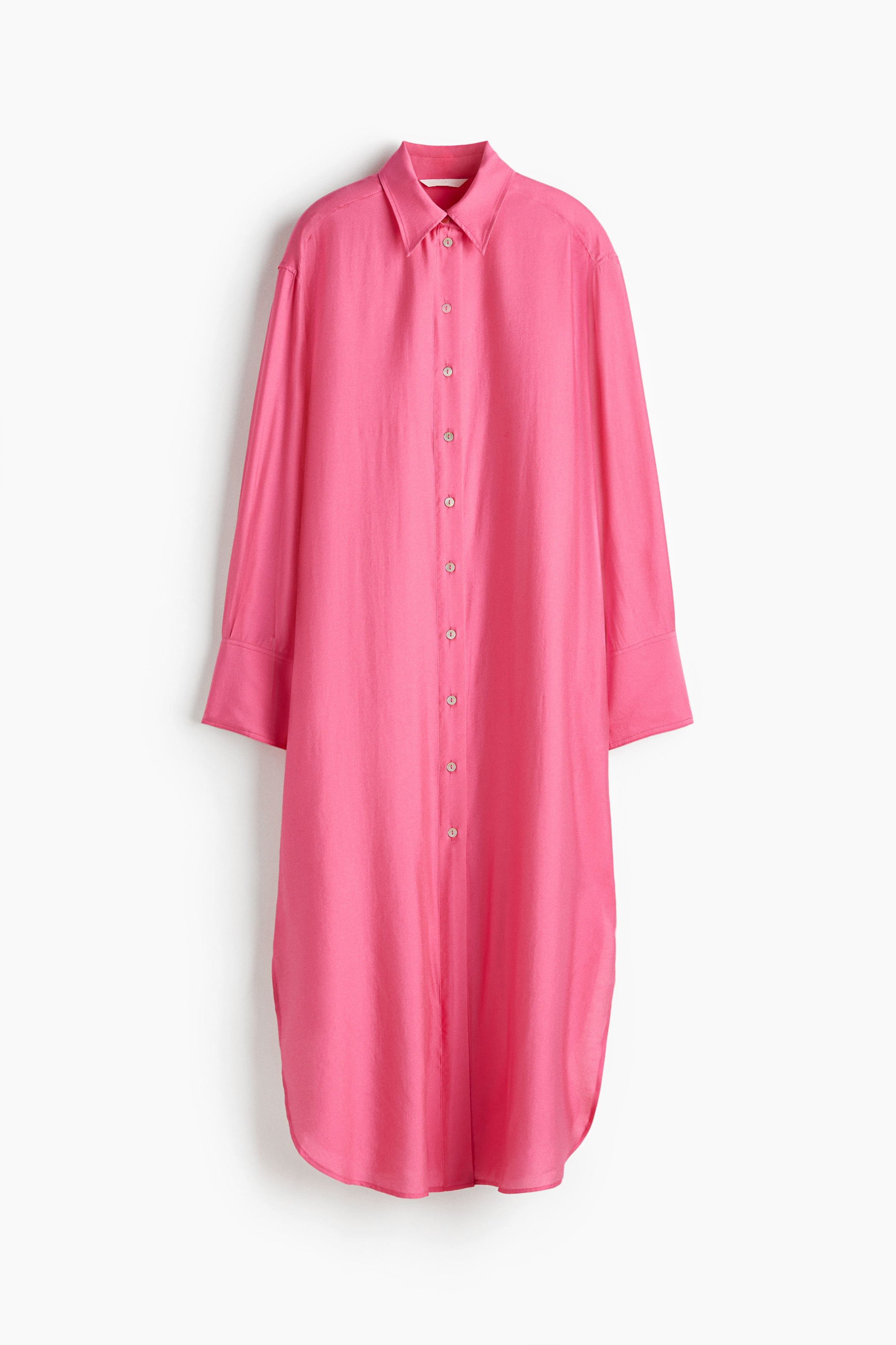 Oversized shirt dress - Bright pink