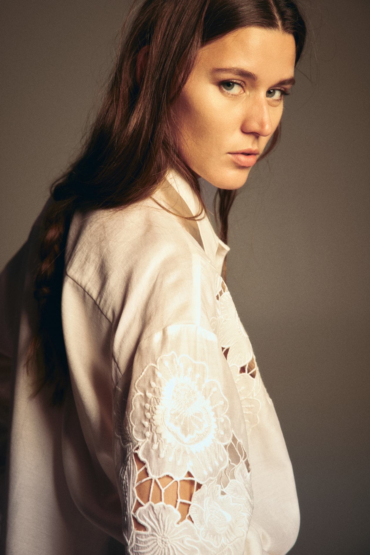 Shirt with Eyelet Embroidery - image 2