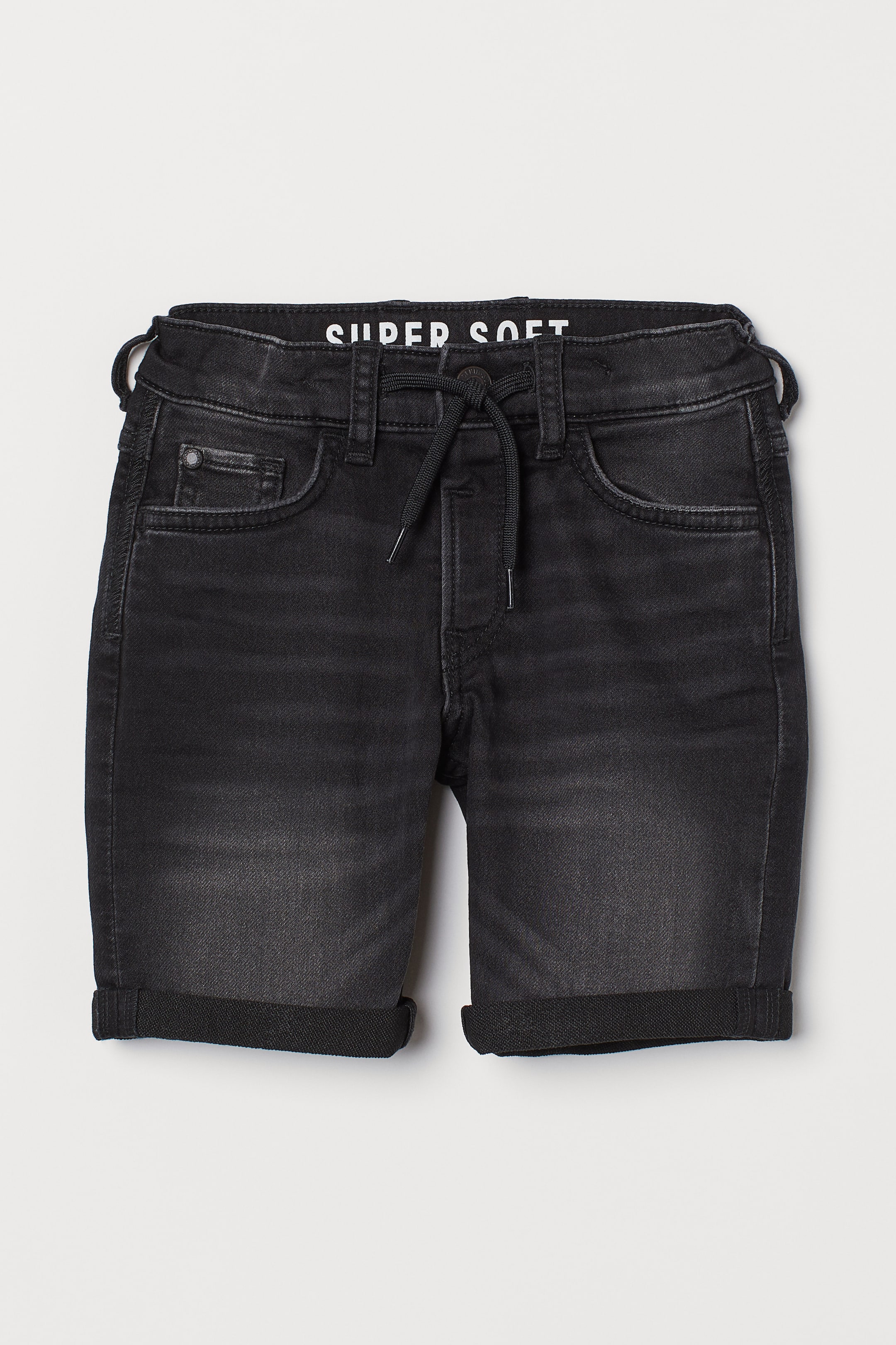 View larger image: Super Soft Slim Fit Shorts - Dark grey - Kids | H&M 1