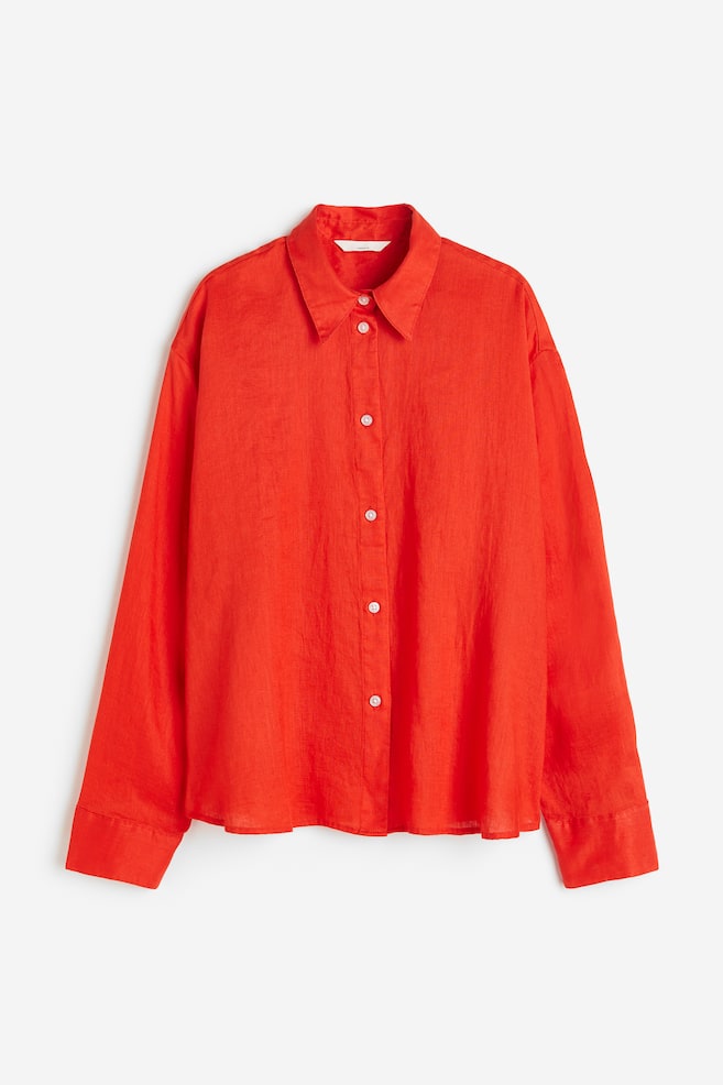 Linen shirt - Red - 2