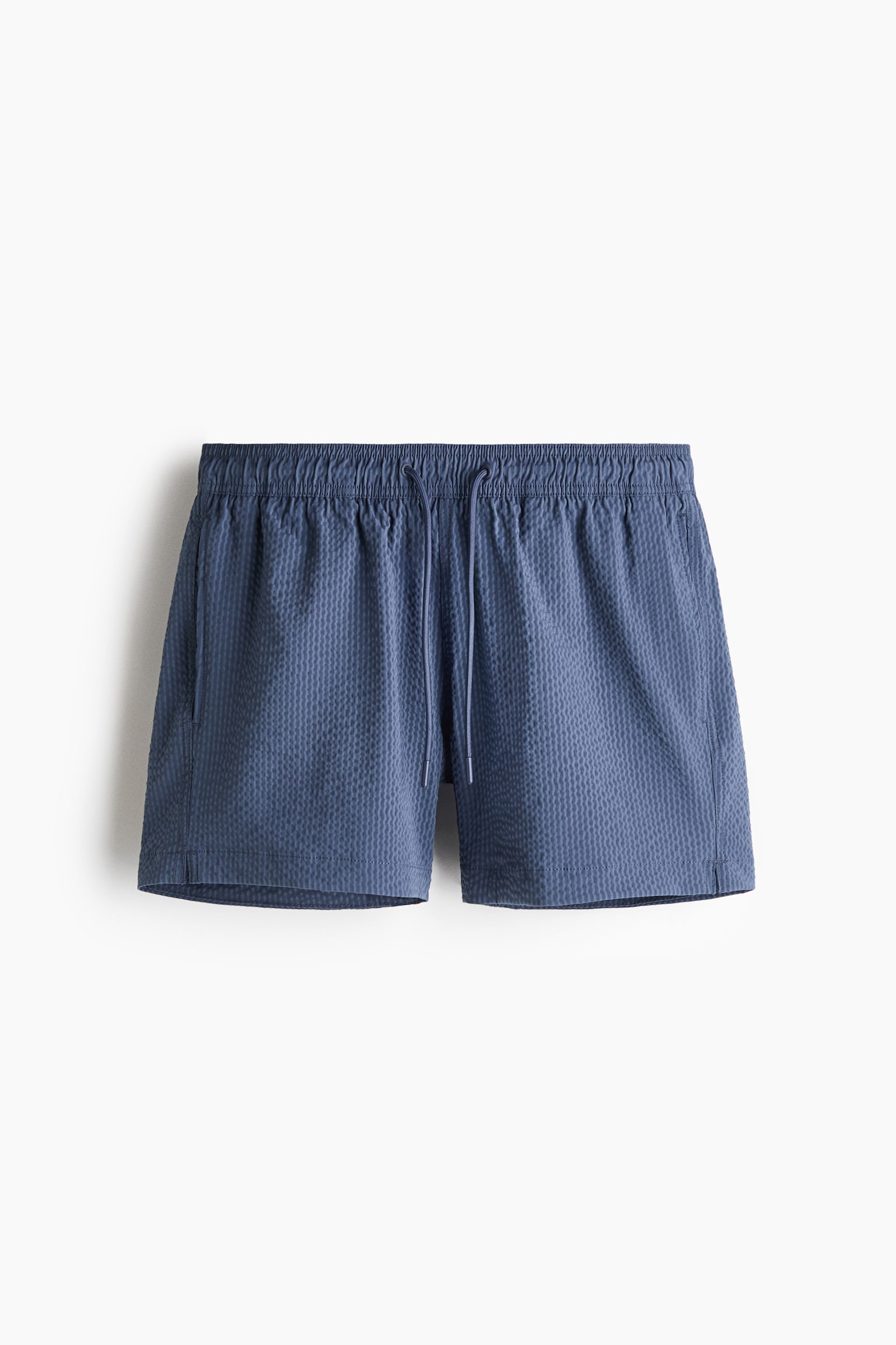 Seersucker Swim Shorts - Dusty blue/Dark pink/Turquoise