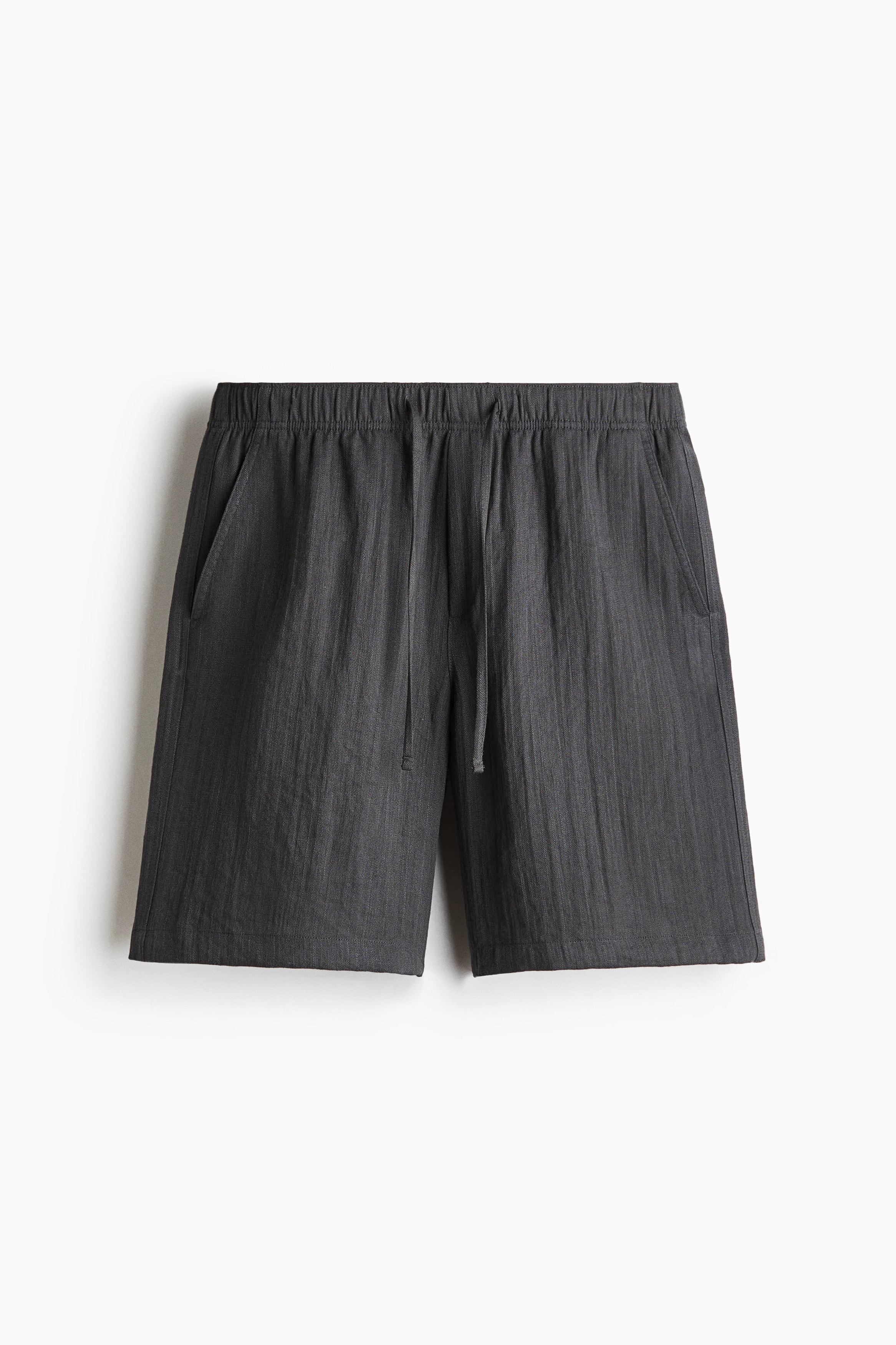 Loose Fit Cotton shorts - Dark grey/Khaki green