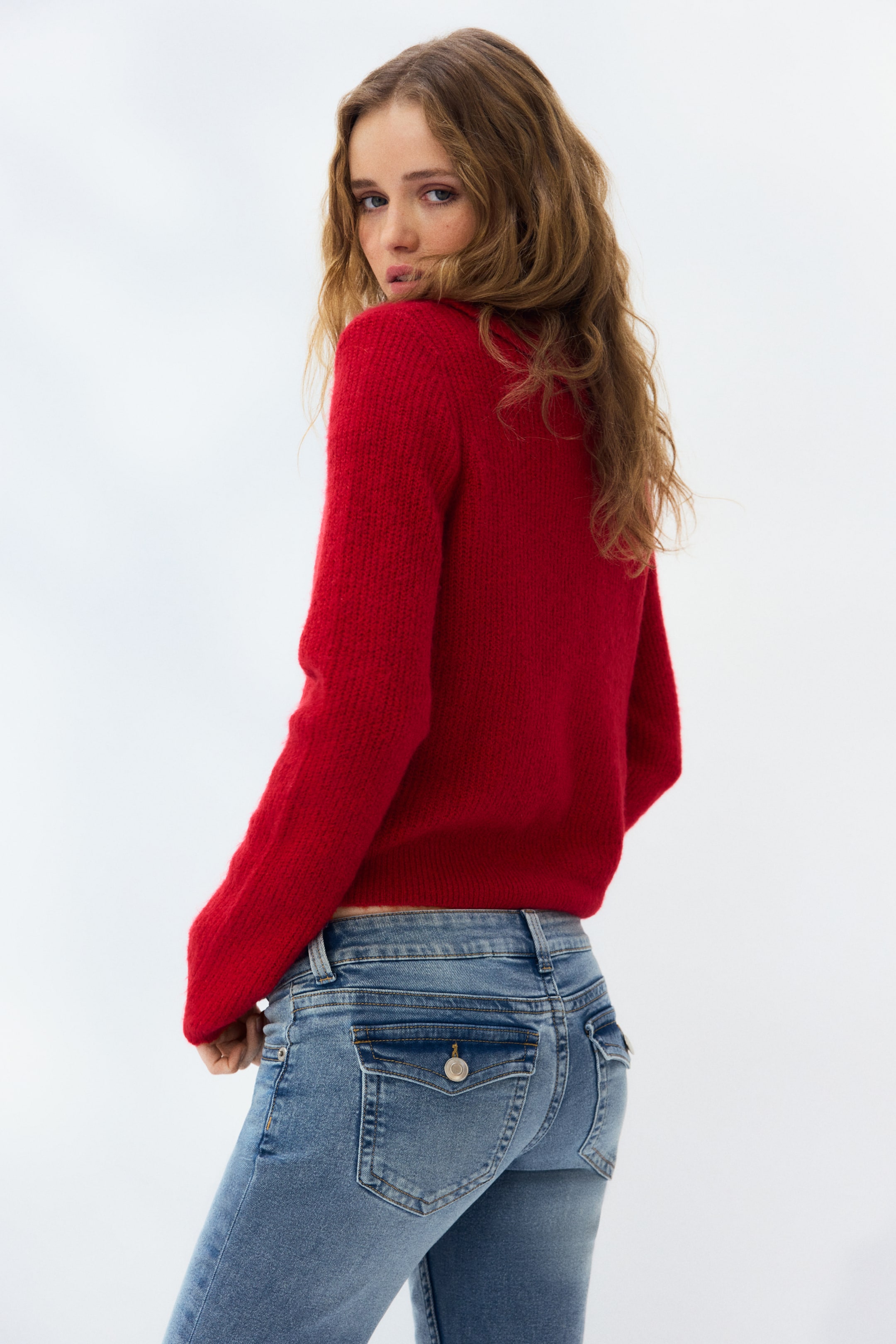 Jean évasé taille basse