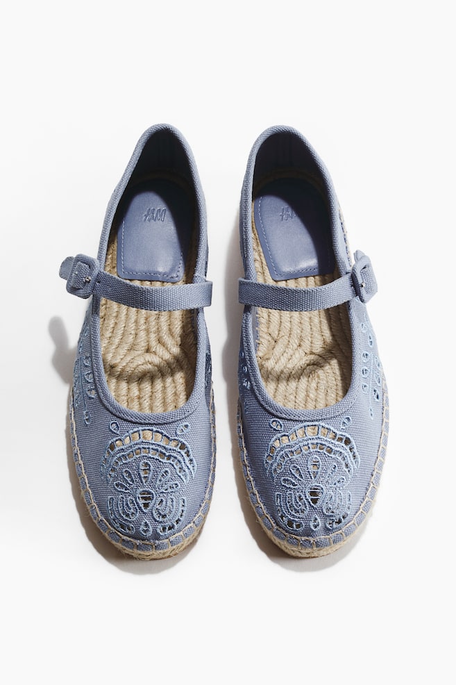 Espadrilles - Light blue/White/Dark beige - 1