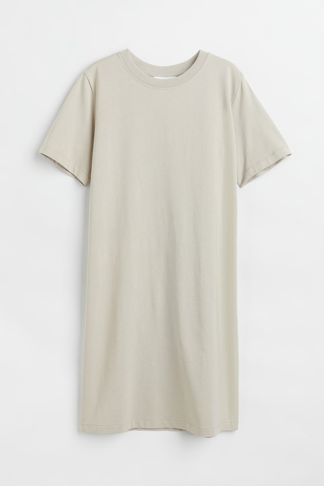 Cotton T-shirt dress - Light greige/Black/Light pink/Light apricot/dc/dc/dc - 2
