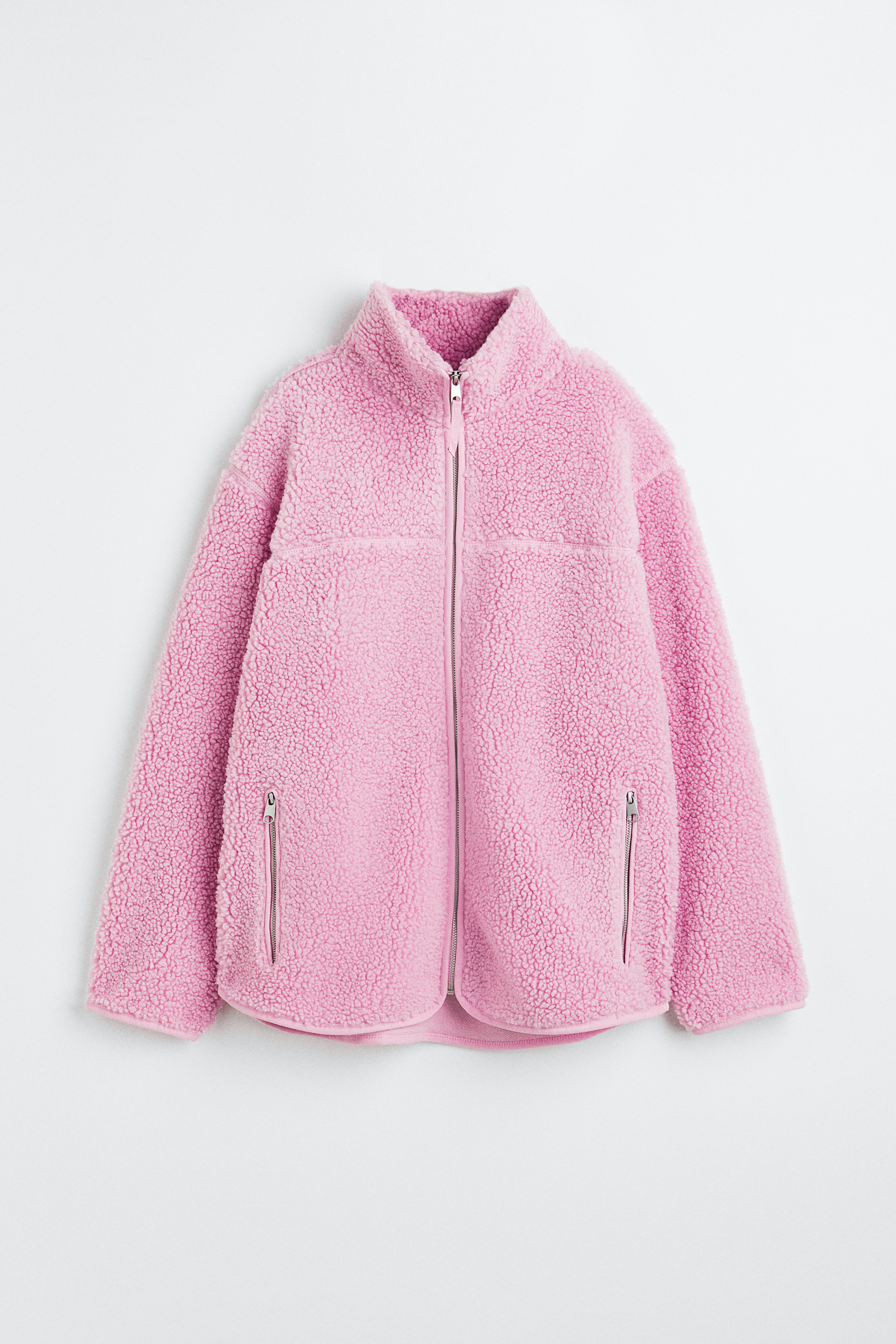 Hot pink teddy jacket best sale