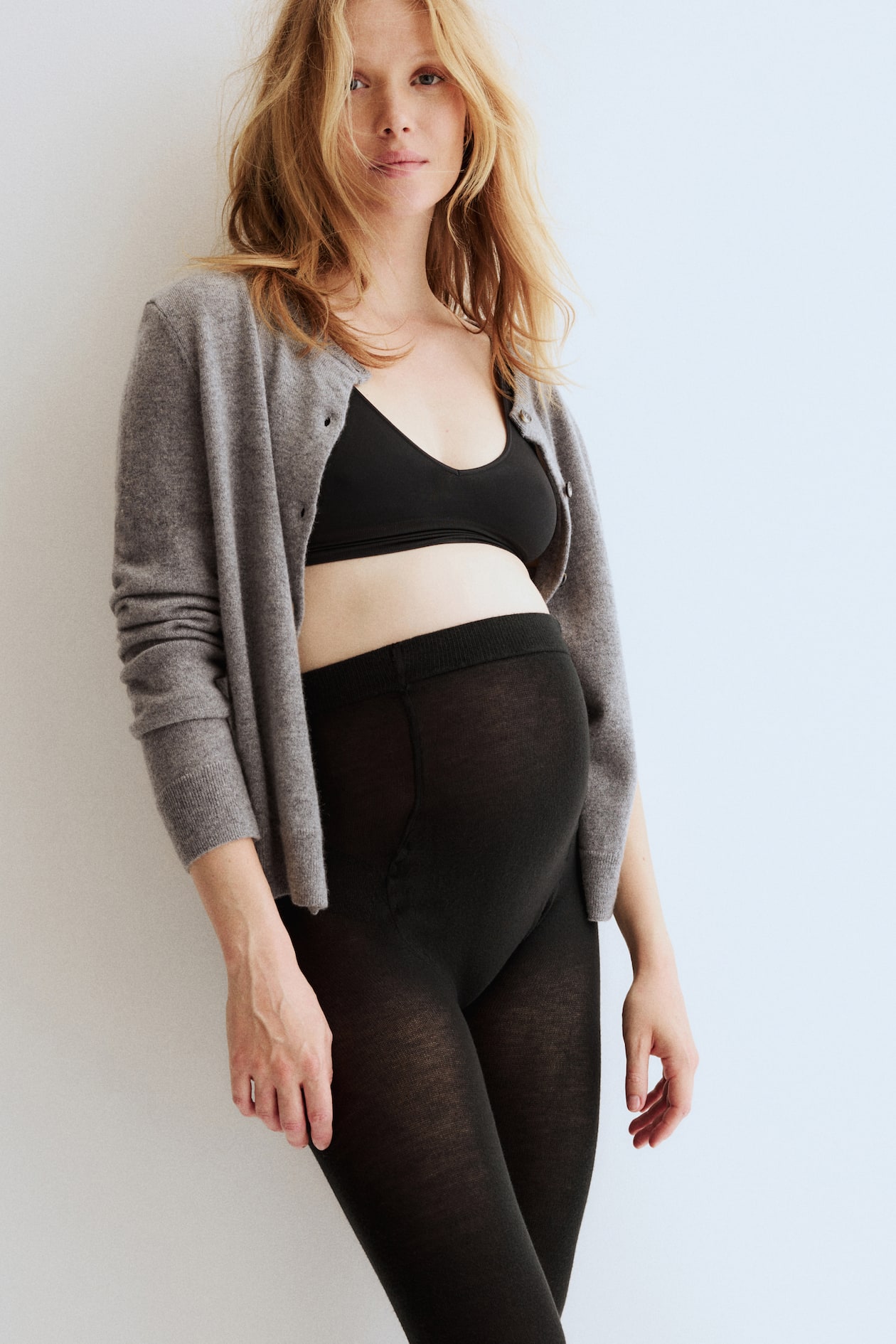 MAMA 2-pack fine-knit tights Black Ladies H&M IE