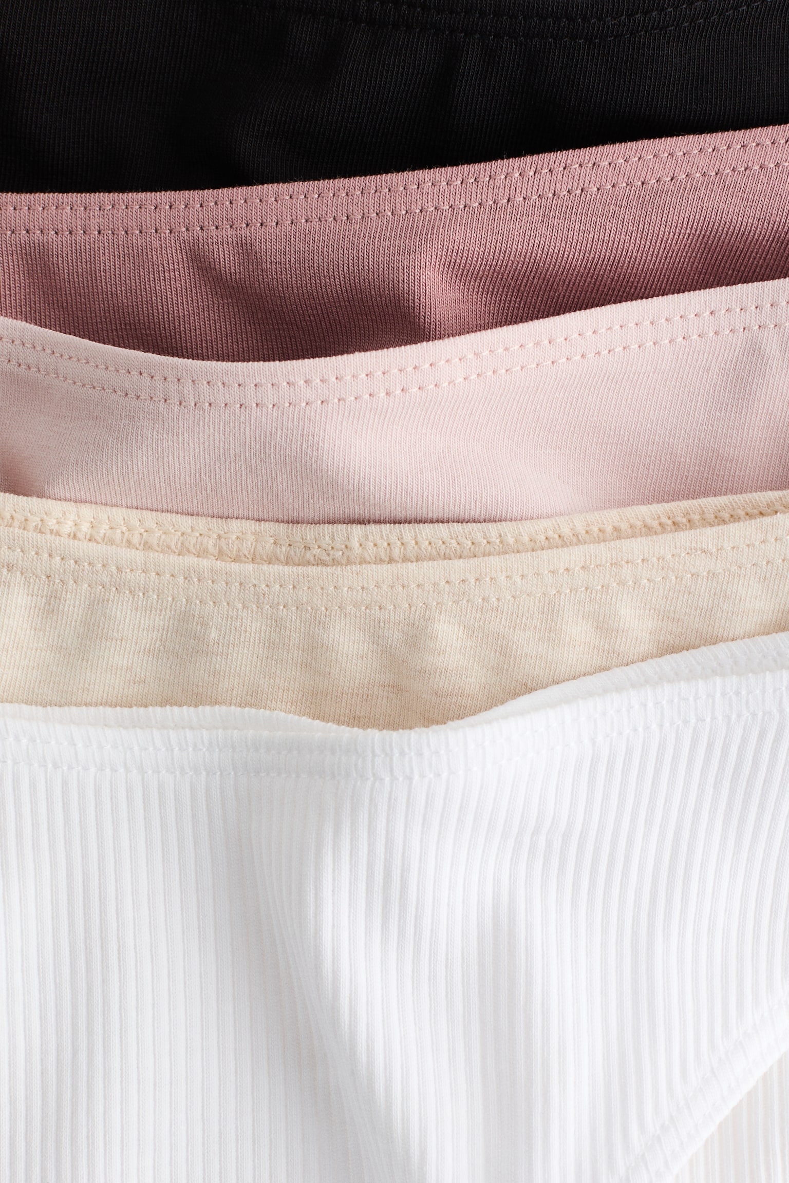 5-pack cotton briefs - White/Dusty pink/Black/Light green/Floral - 2