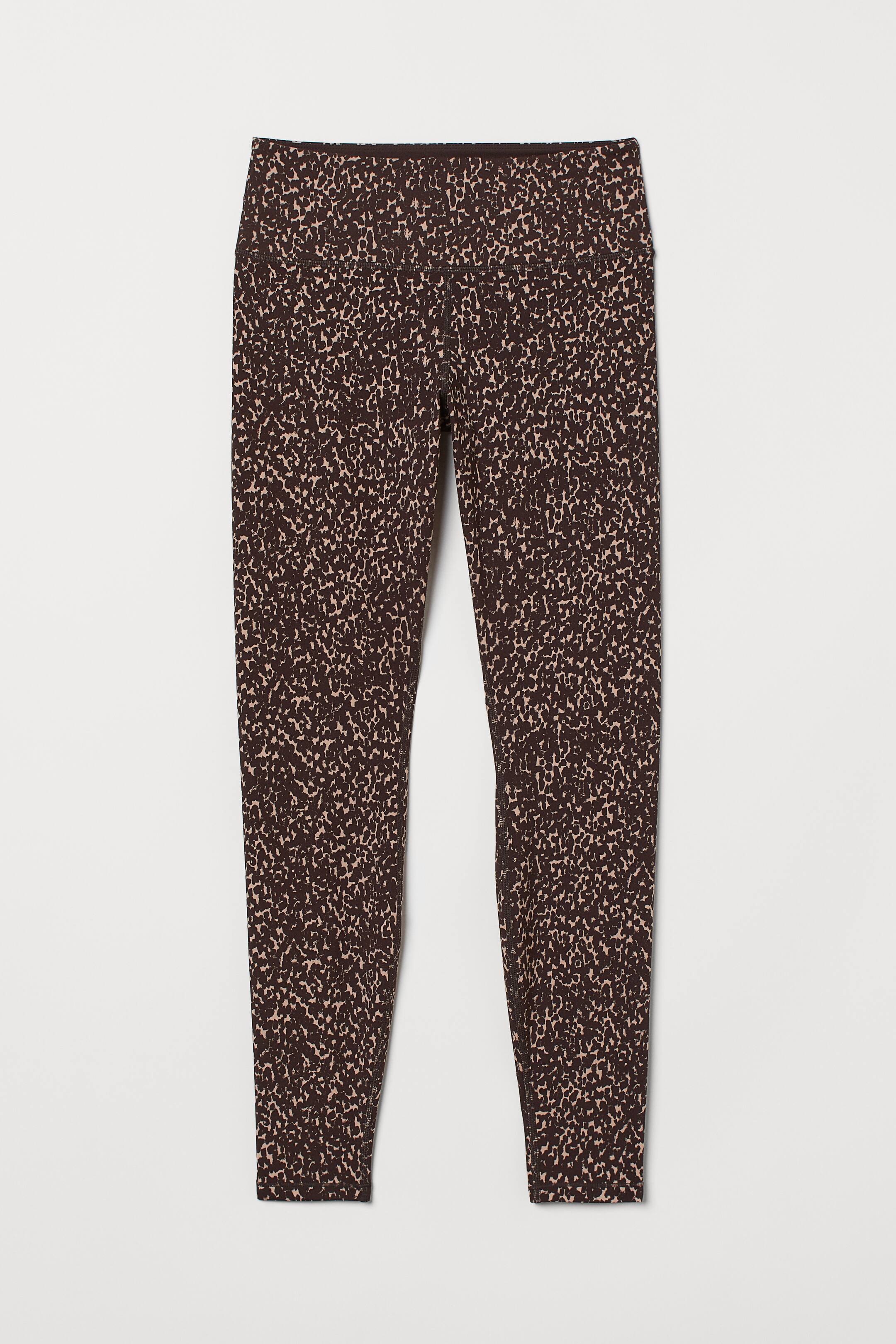 View larger image: Sports tights - Dark brown/Patterned - Ladies | H&M IN 1