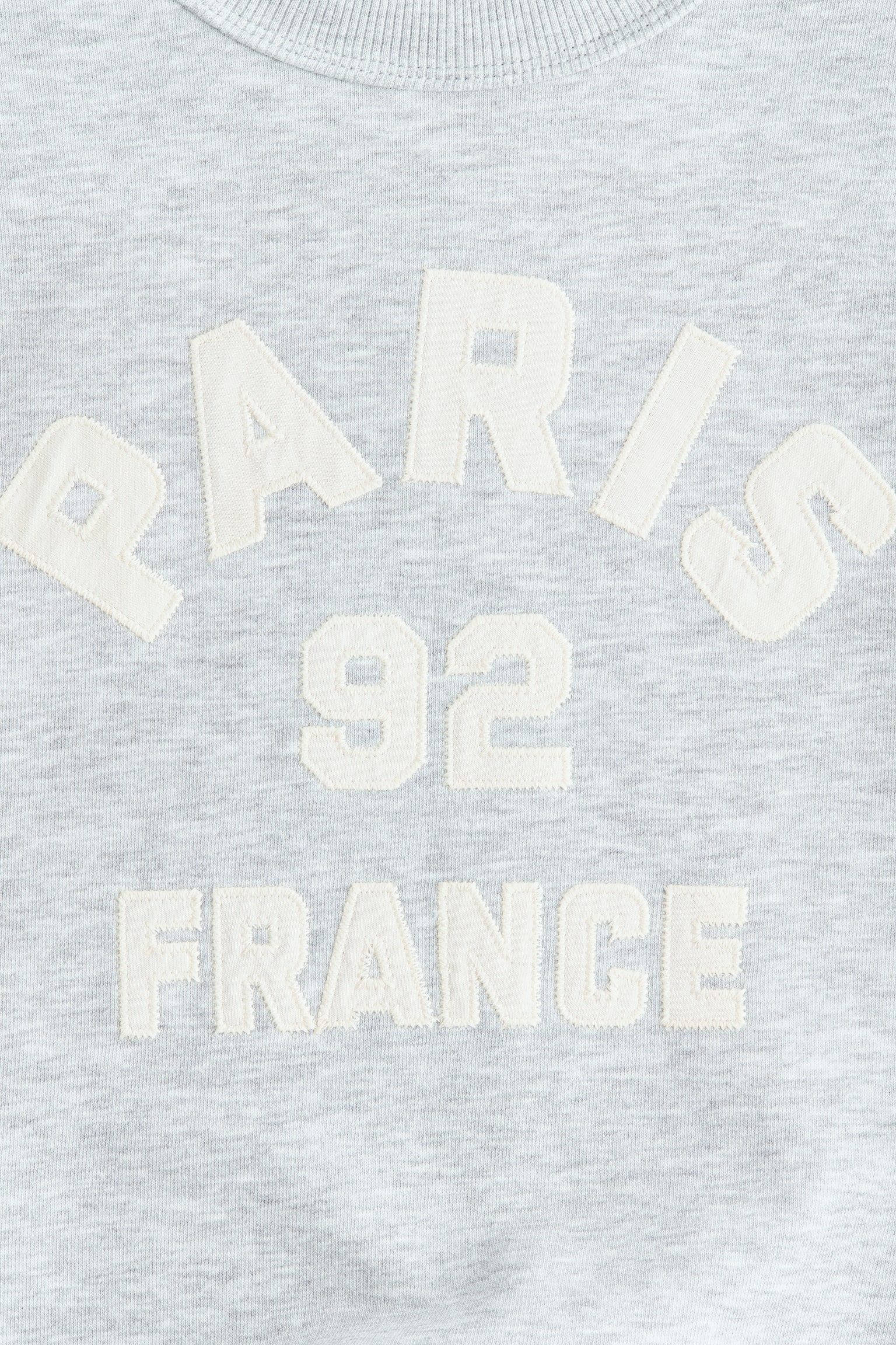 Motif-detail sweatshirt - Light grey marl/Paris/Cream/Weekend Club - 4