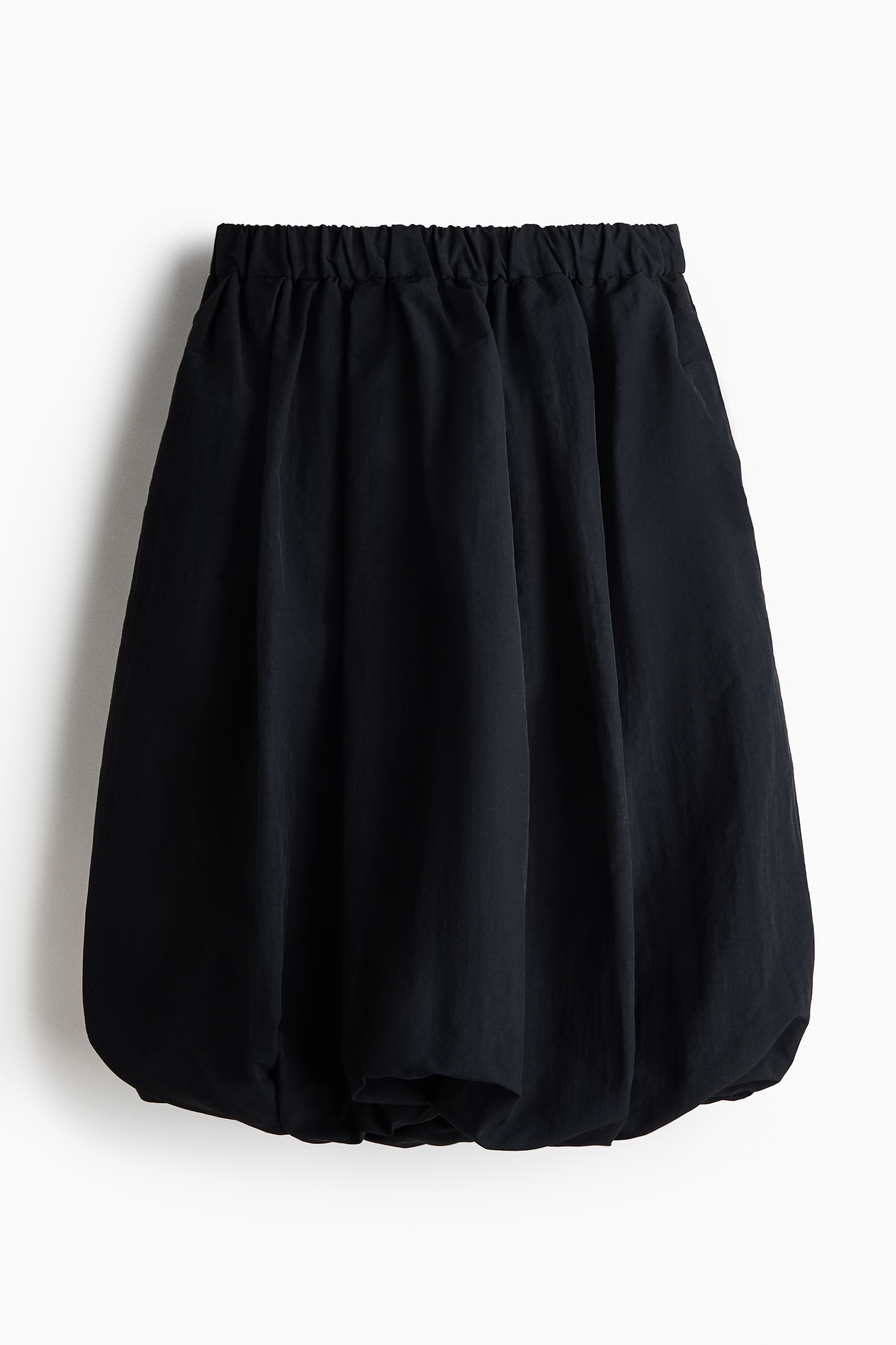 バルーンミディスカート - ブラック/グレー