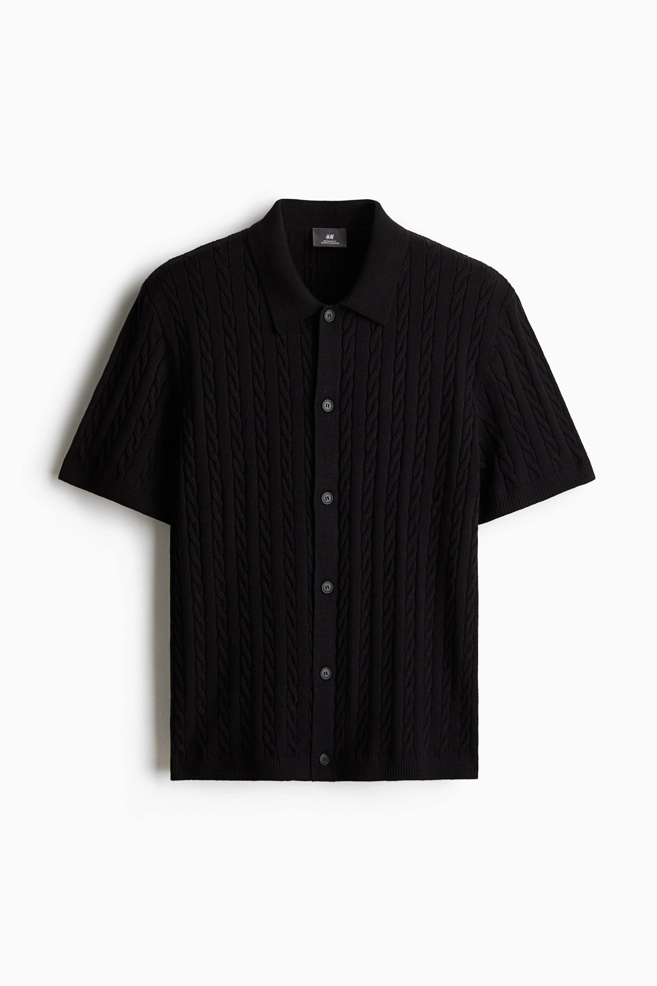 Regular-Fit Cable-Knit Shirt