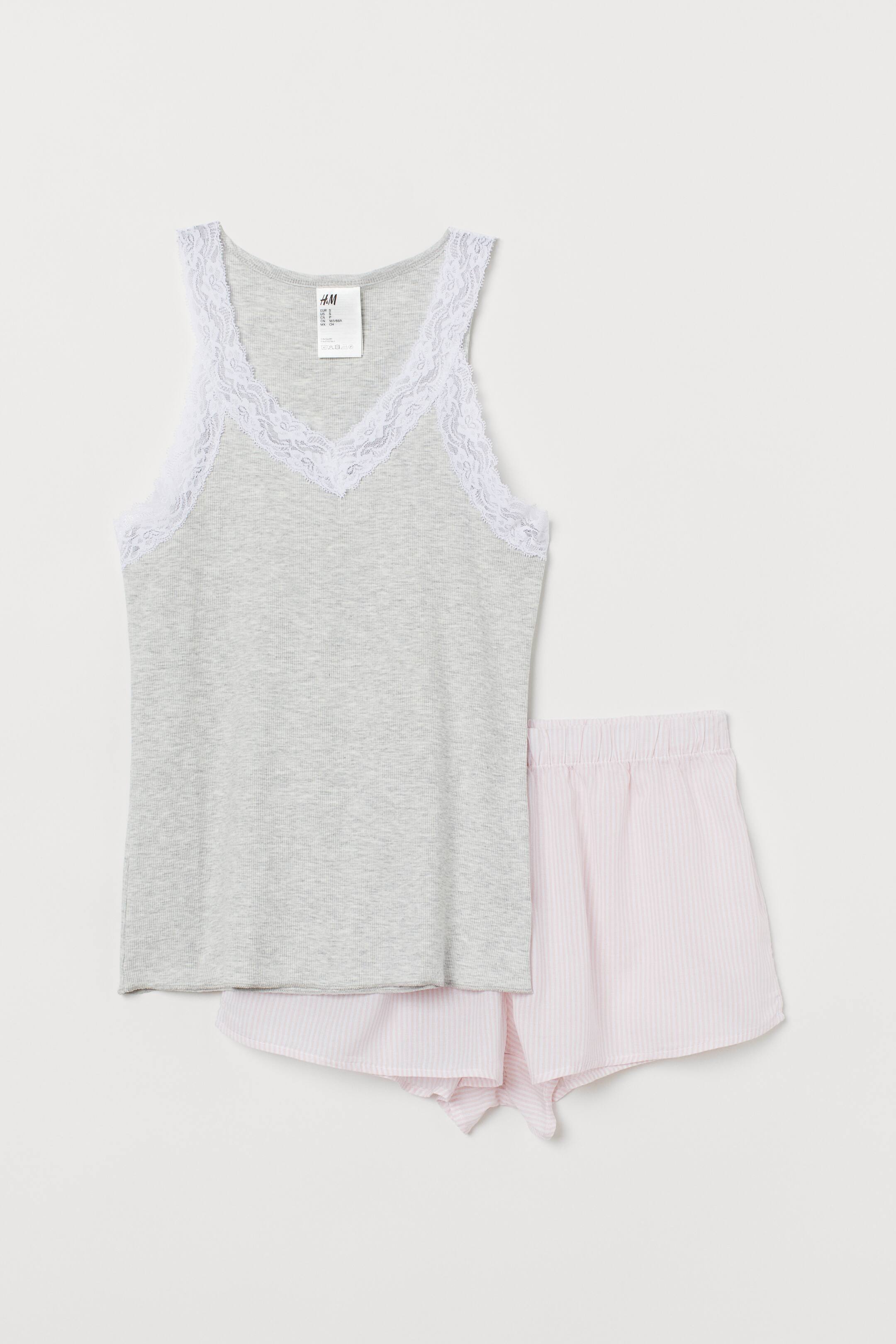 Pyjama vest top and shorts