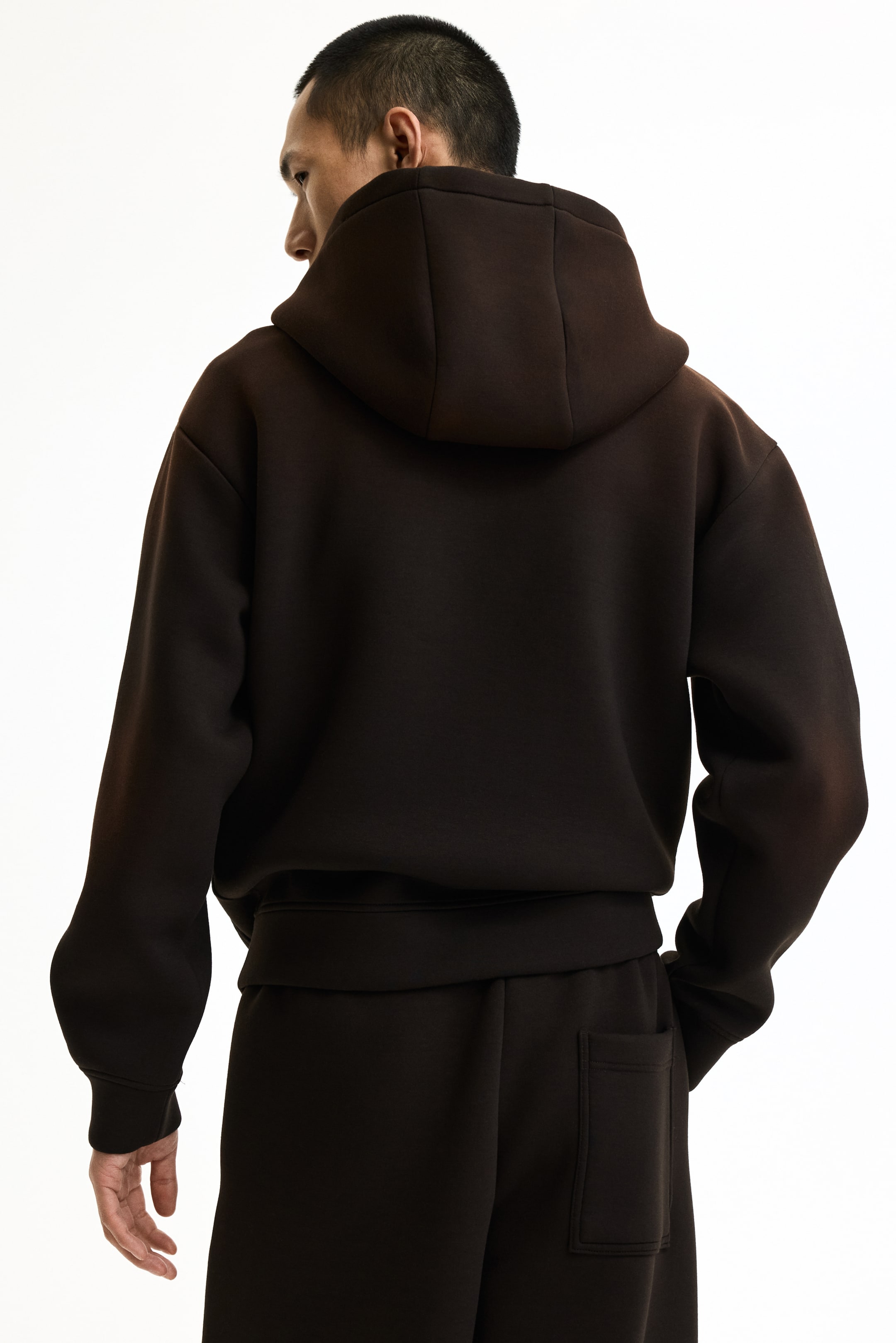 Мужские куртки H&M Relaxed-Fit Boxy Scuba Hooded Jacket — фото 5