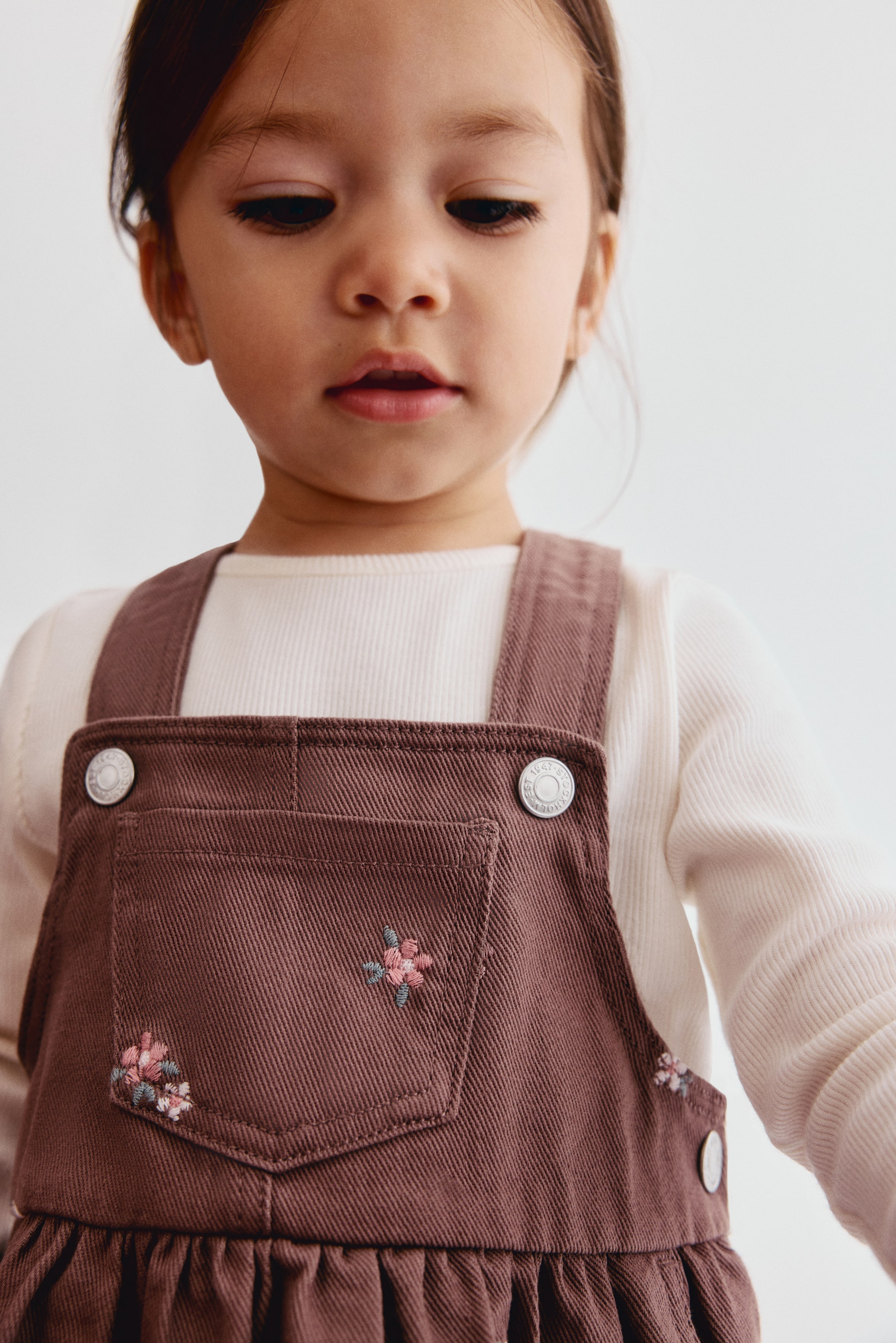 2-Piece Overall Dress and Top Set