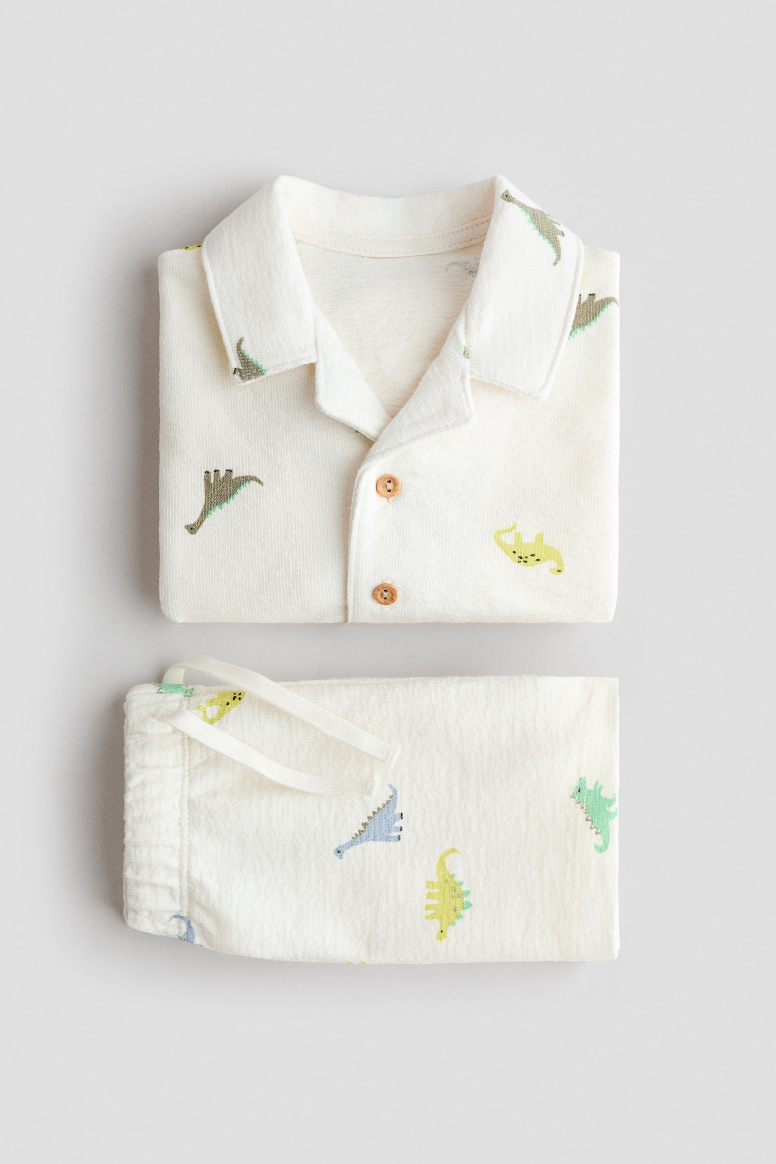 סט 2 חלקים מג'רזי כותנה - לבן/דינוזאורים/בז‘ בהיר/כחול פסים/כחול נייבי/פסים - 3