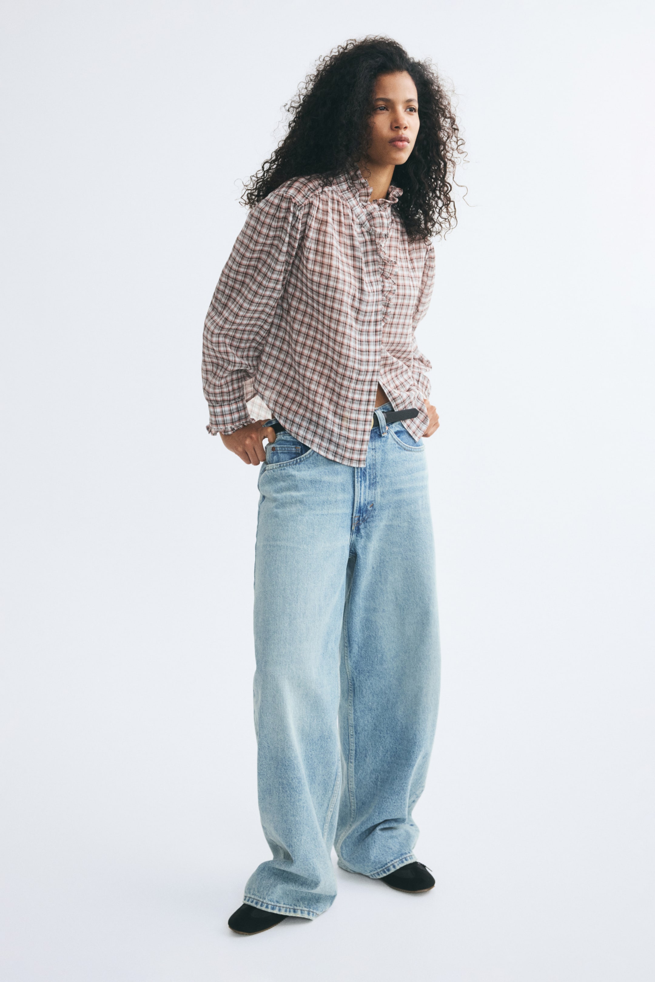 Ruffle-Trimmed Blouse