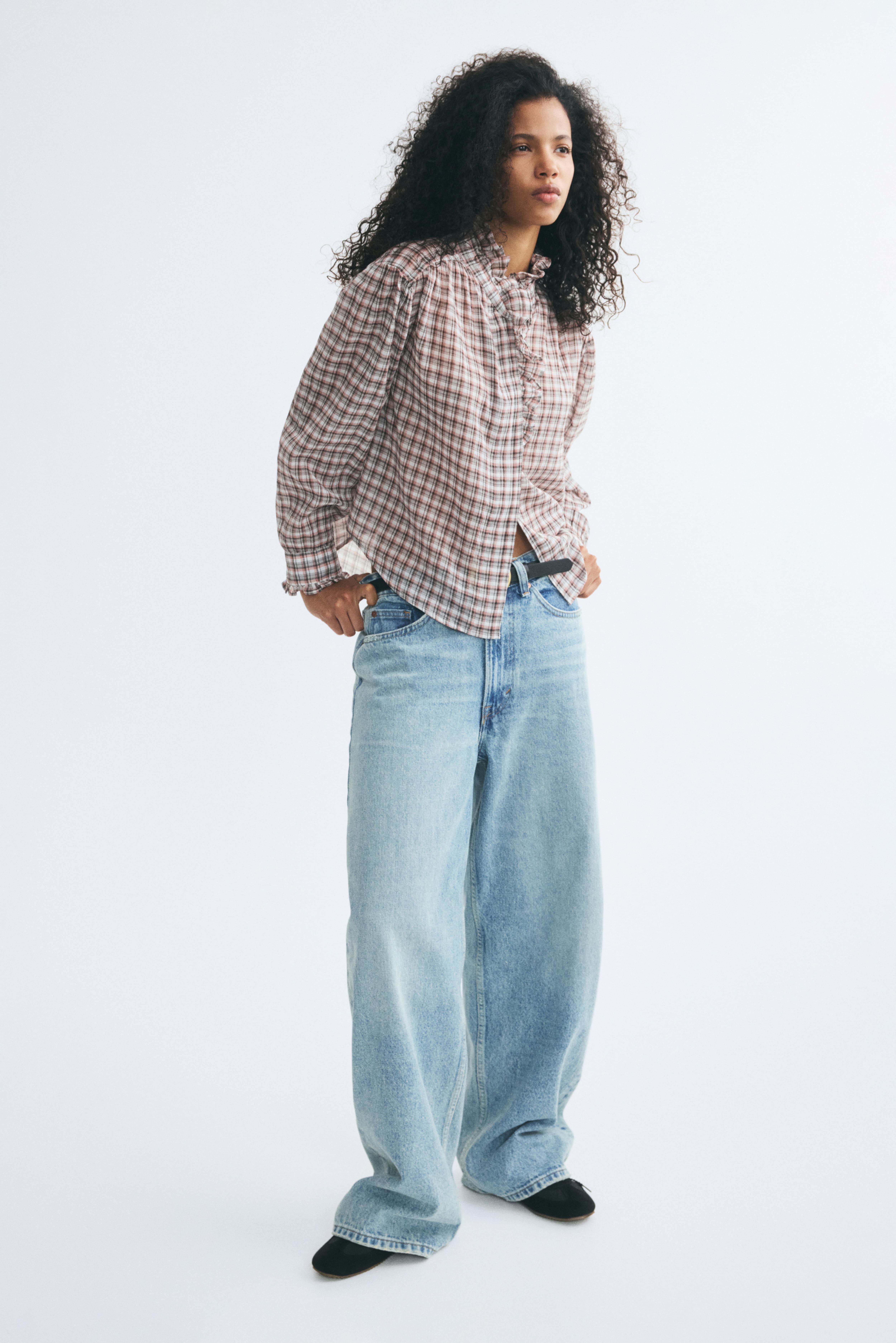 Ruffle-Trimmed Blouse