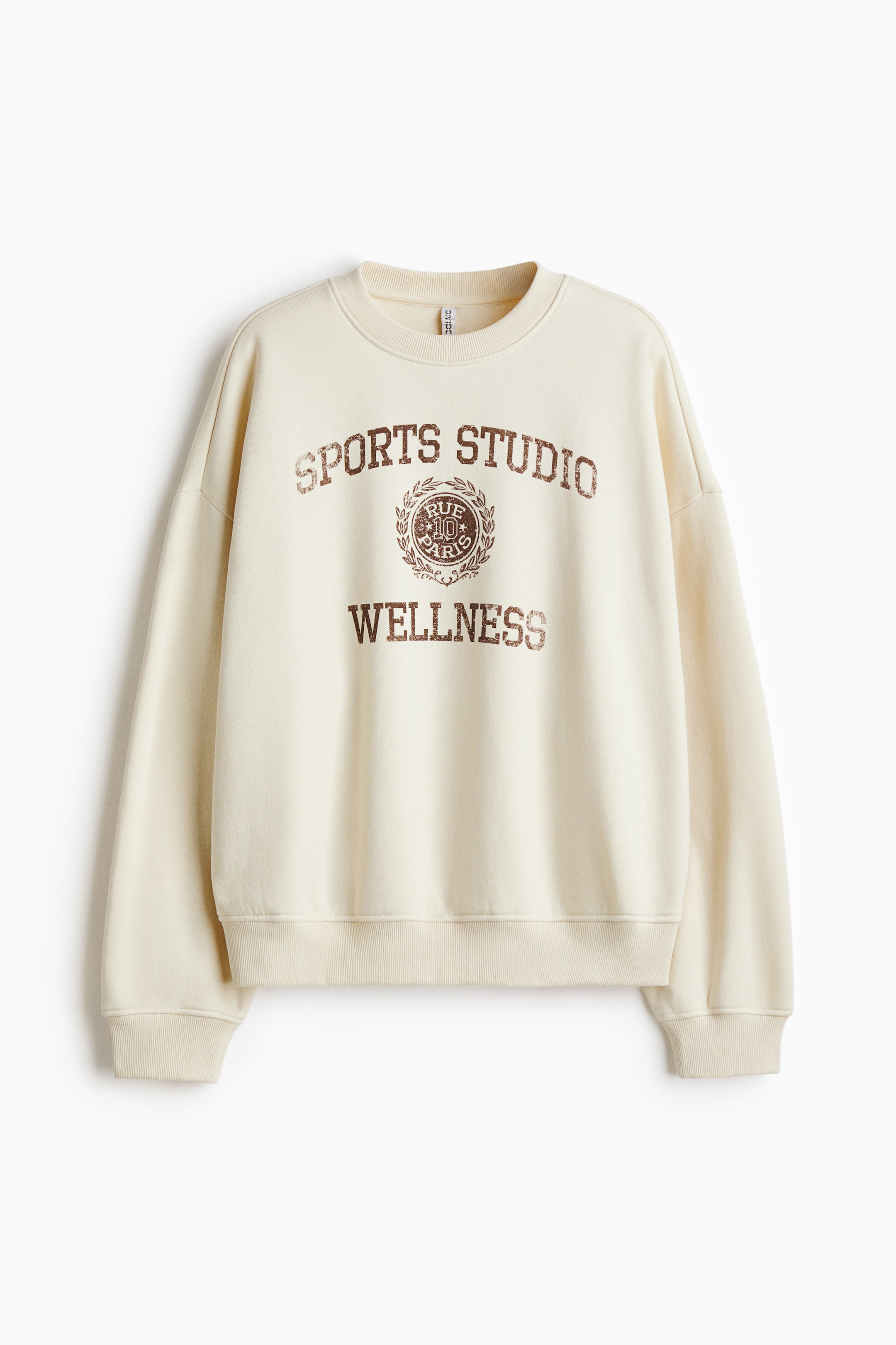View larger image: Motif-detail sweatshirt - Light beige/Wellness - Ladies | H&M IN 1