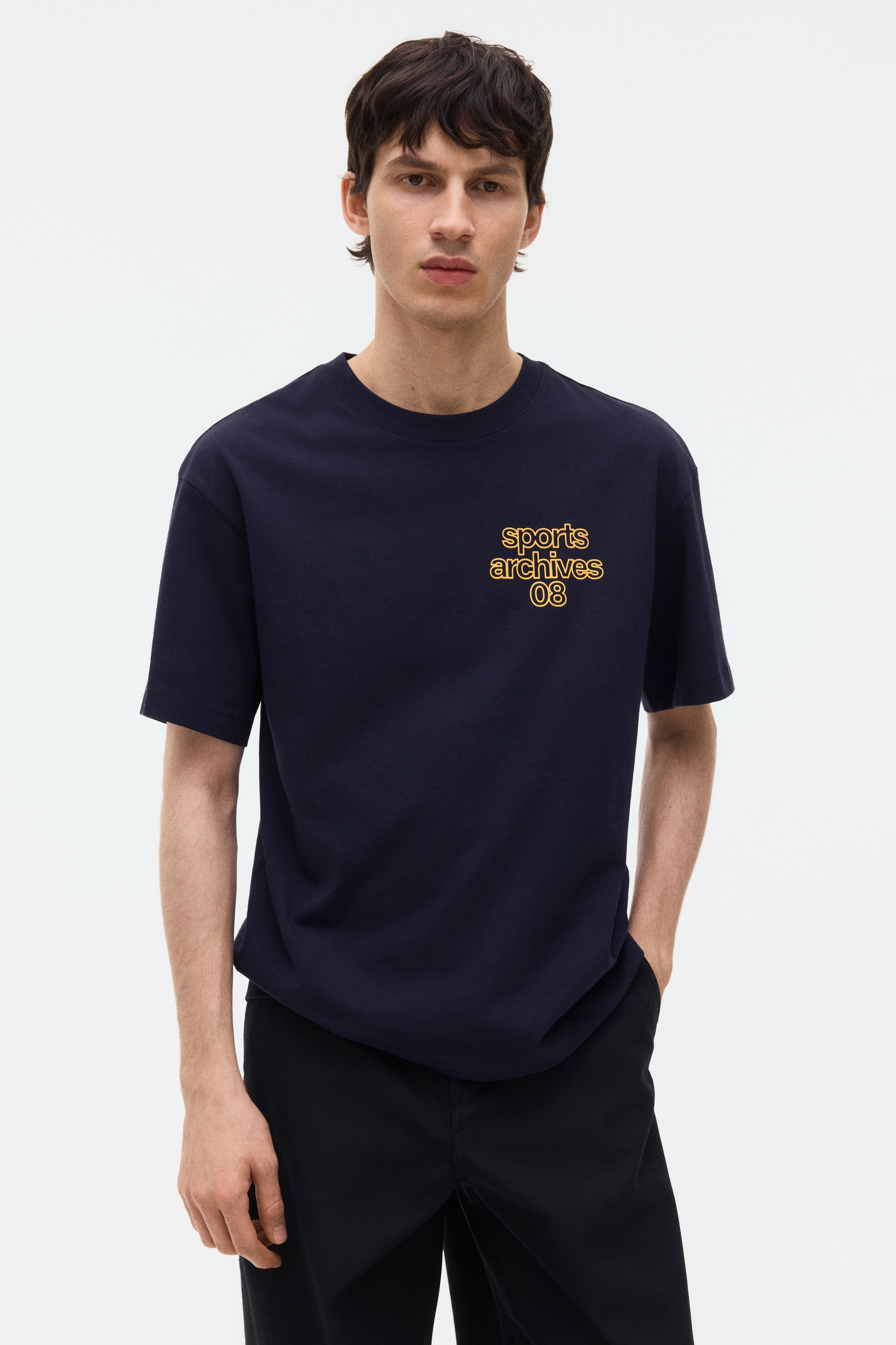 Loose-Fit Printed T-Shirt - Dark gray/Sports Archives 08/White/SoHo NYC/Burgundy/Athletics