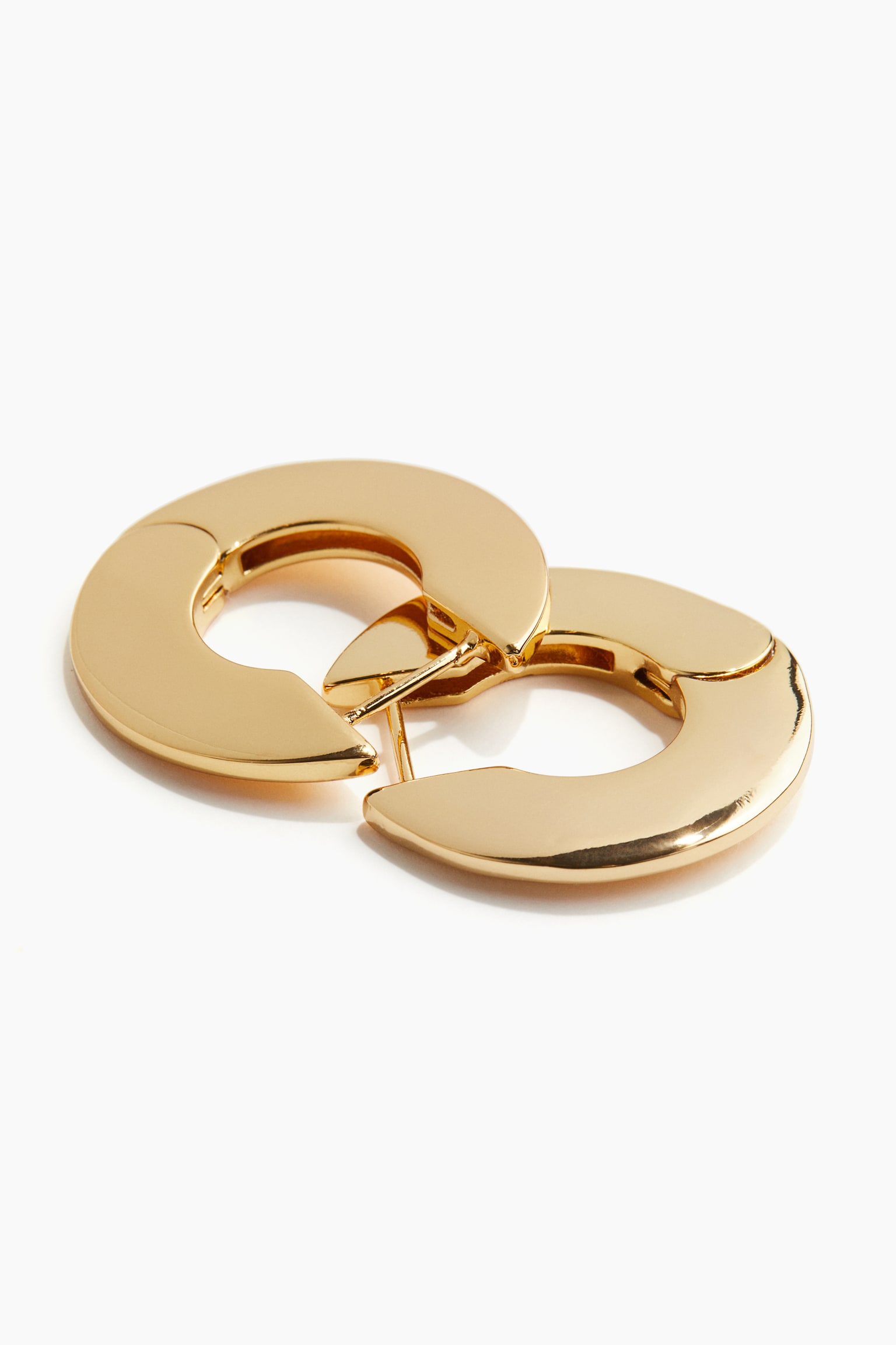 Gold-plated hoop earrings - Gold-coloured - 3