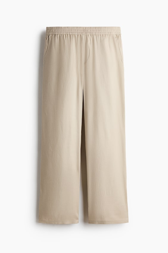 Мужские брюки H&M Easy-Care Loose-Fit Linen-Blend Pants